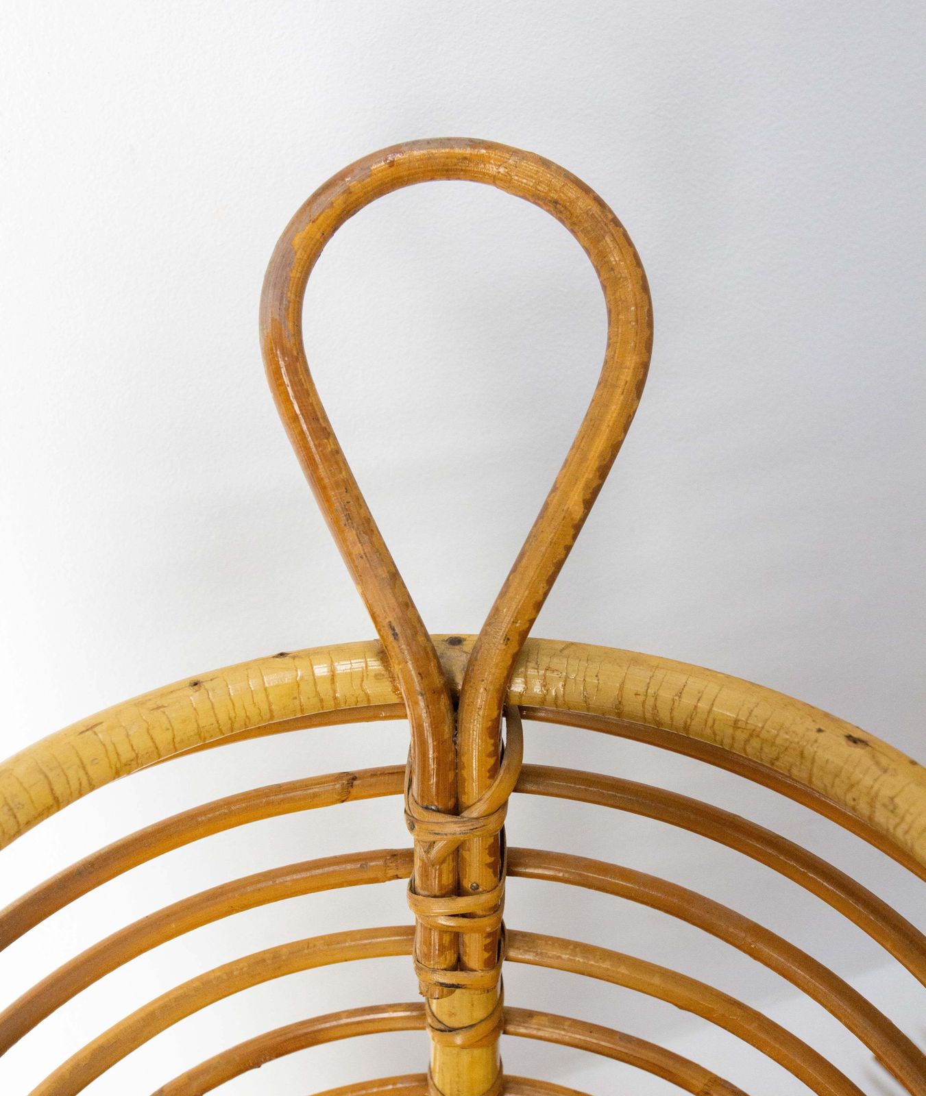Mid Century Rattan Wastebasket Umbrella Stand By Audoux Minnet France, C. 1950 photo buy
