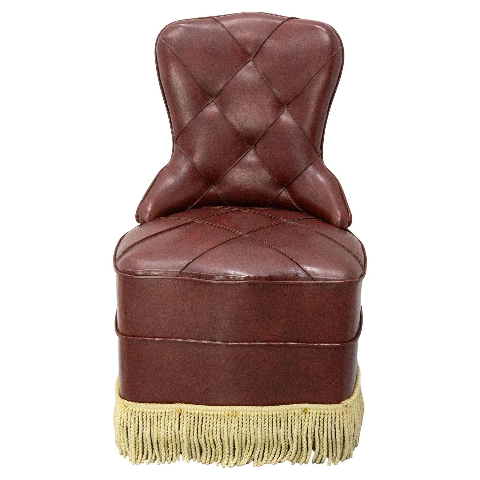 Vintage Chair Fauteuil Crapaud Toad Chair Napoleon III Style French Circa 1960