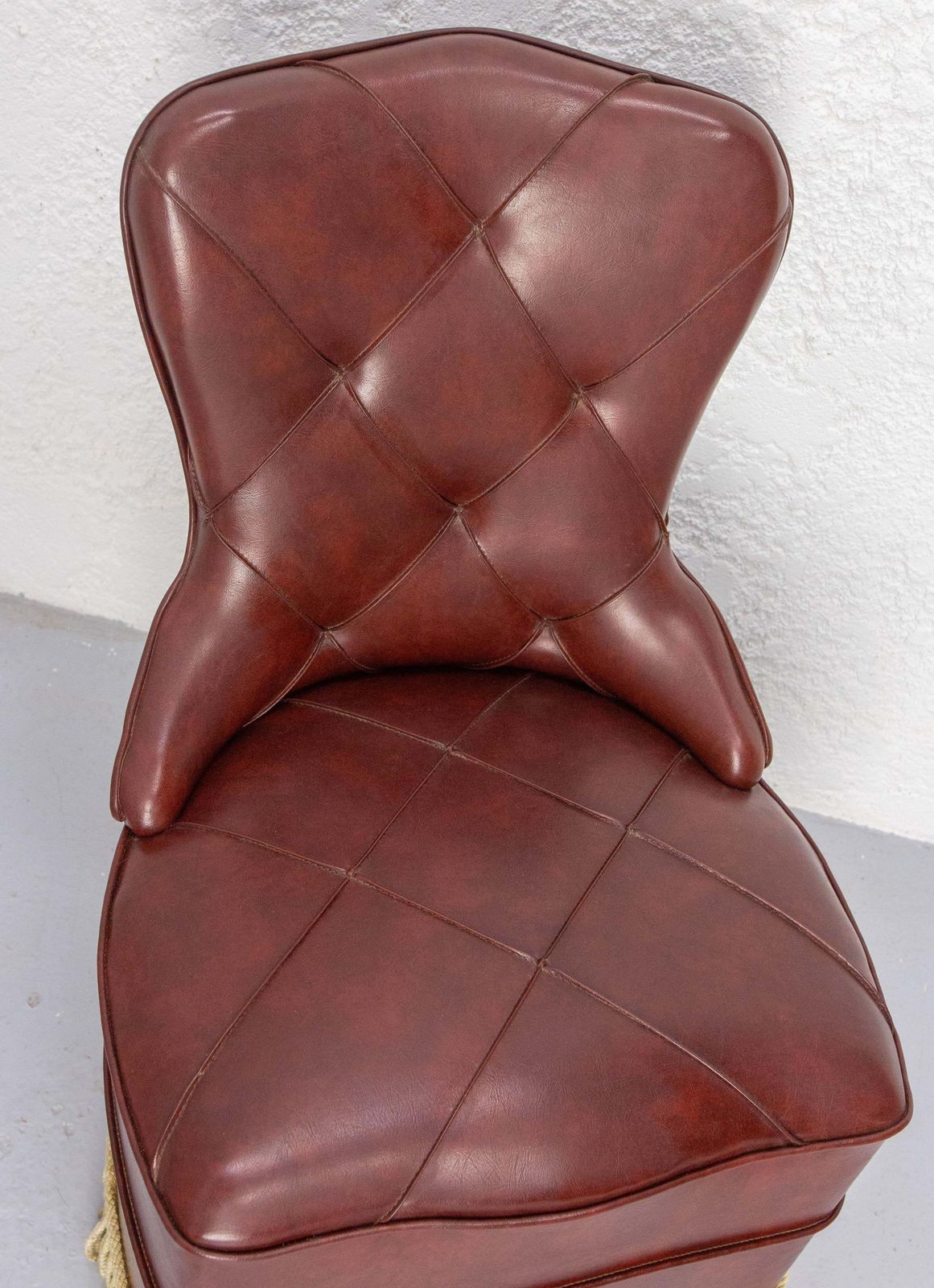 Vintage Chair Fauteuil Crapaud Toad Chair Napoleon III Style French Circa 1960 photo 511.0