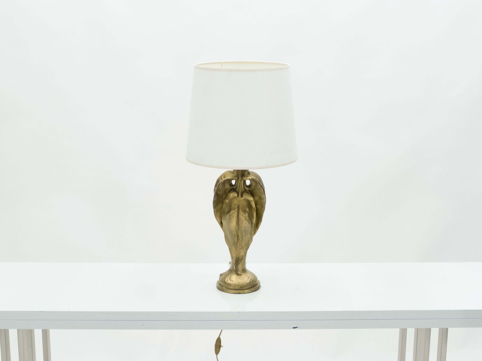 Lampe Art déco en bronze patiné, France, années 1930 photo furniture