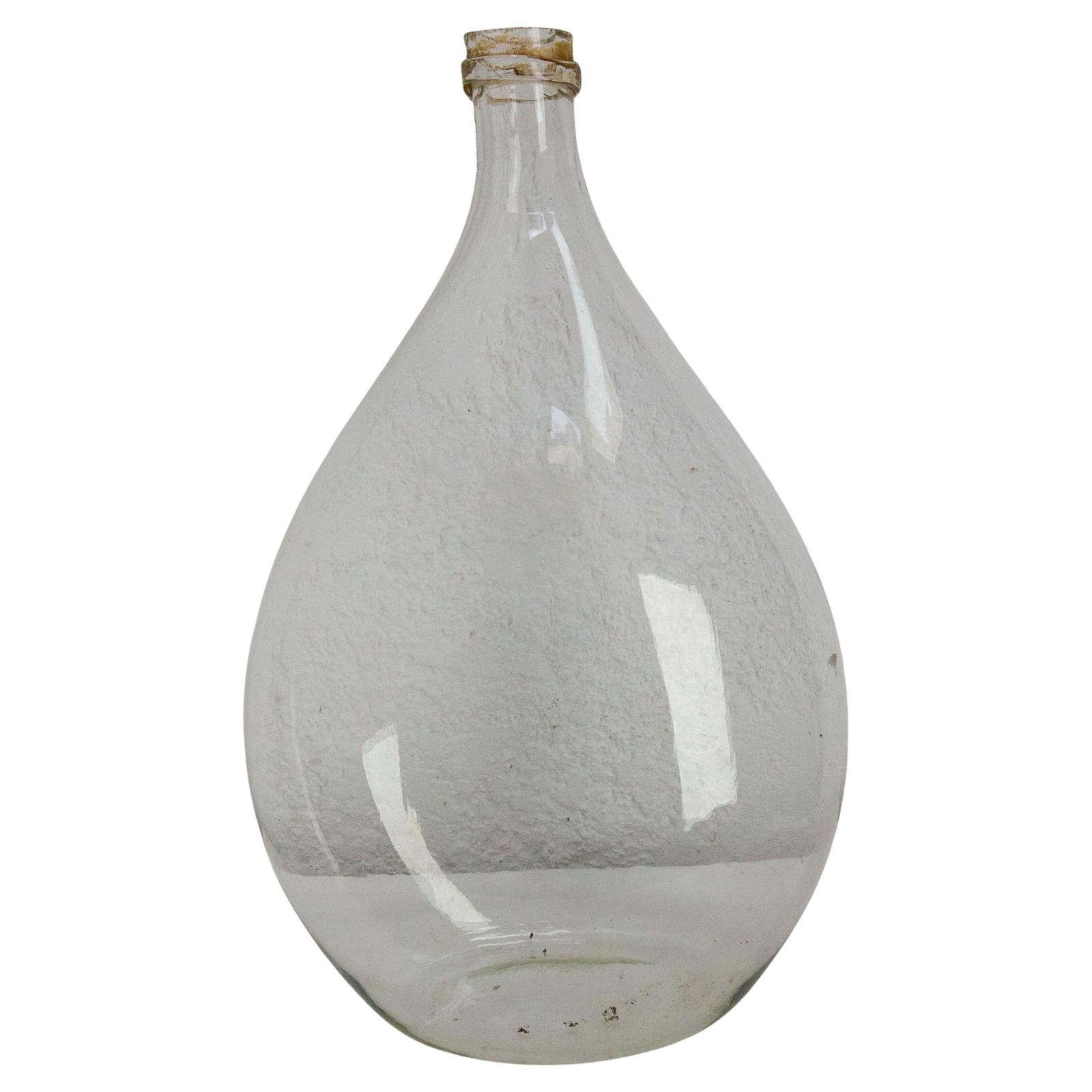 Antique Glass Bottle Demijohns Lady Jeanne Or Carboys Oval Shape Circa 1900