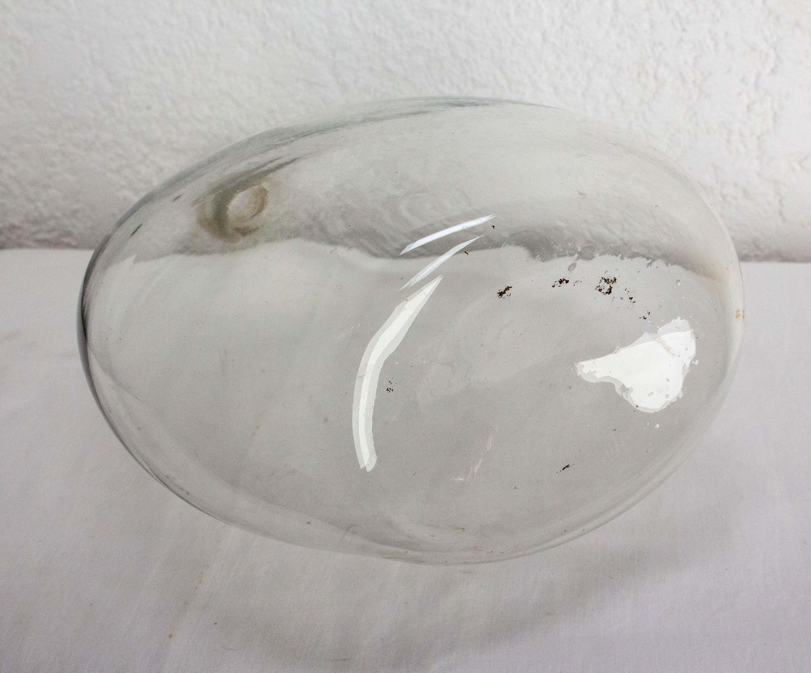 Antique Glass Bottle Demijohns Lady Jeanne Or Carboys Oval Shape Circa 1900 photo vintage