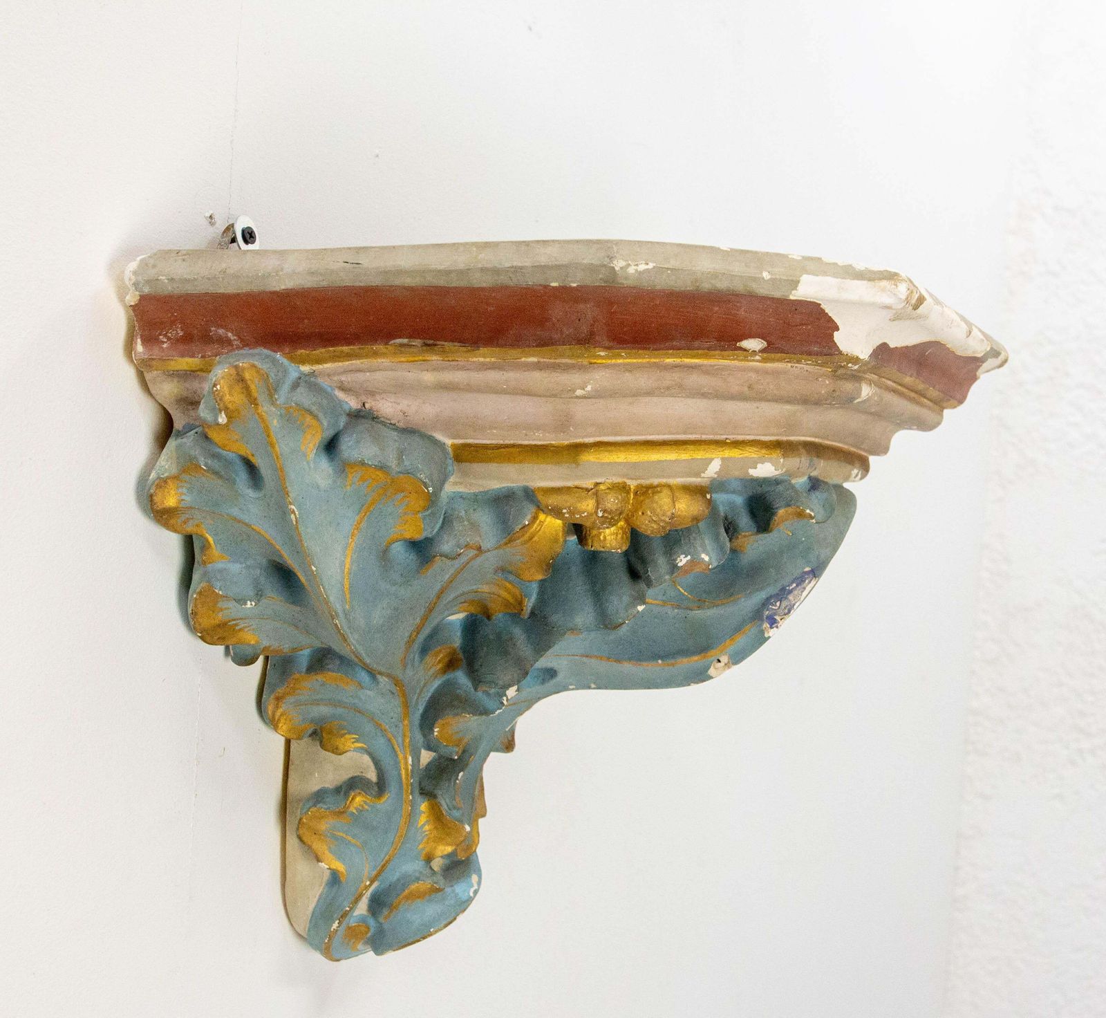 French Plaster Pedestal Shelf For Statue Or Others Late 19th Century photo for sale