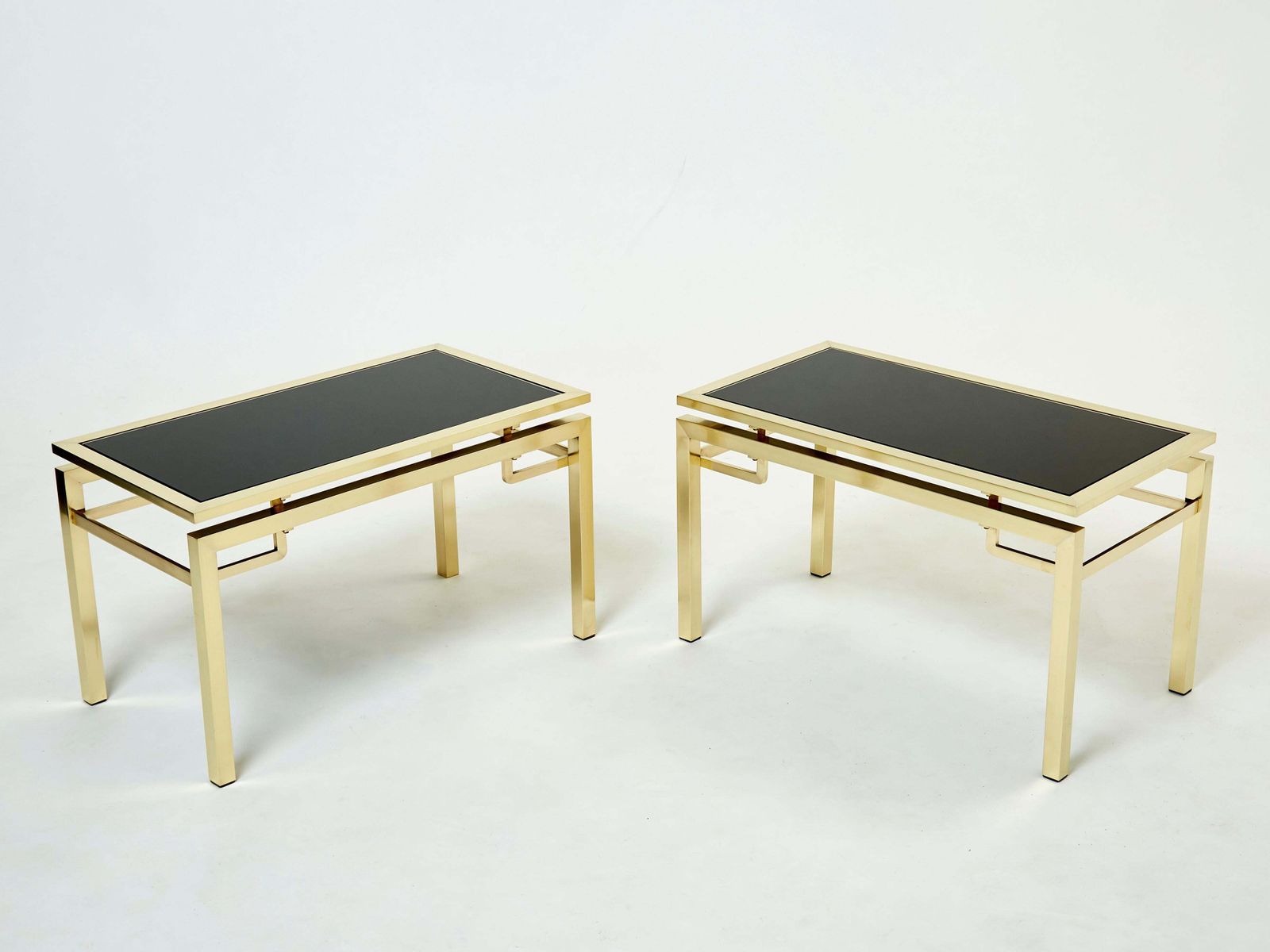 Tables d'appoint en laiton, par Guy Lefevre pour Maison Jansen, années 1970 photo 7135.0