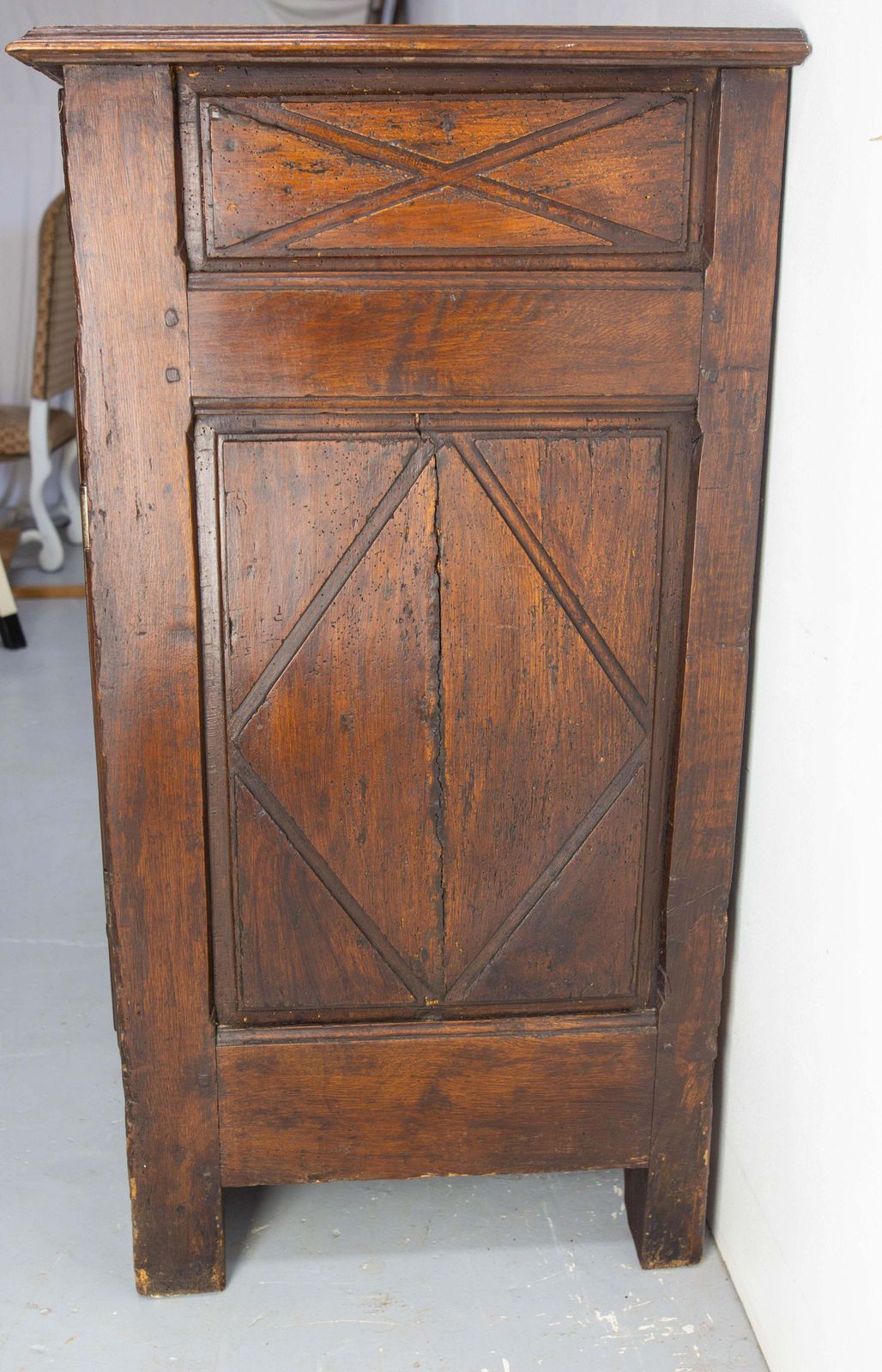 French Antique Oak & Wrought Iron Buffet Country Style 18th Century photo Furniture