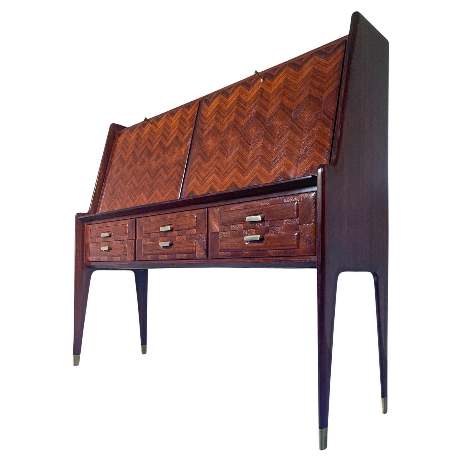 Italian Midcentury Sideboard Or Cabinet Bar Designed By Vittorio Dassi, 1950s photo furniture