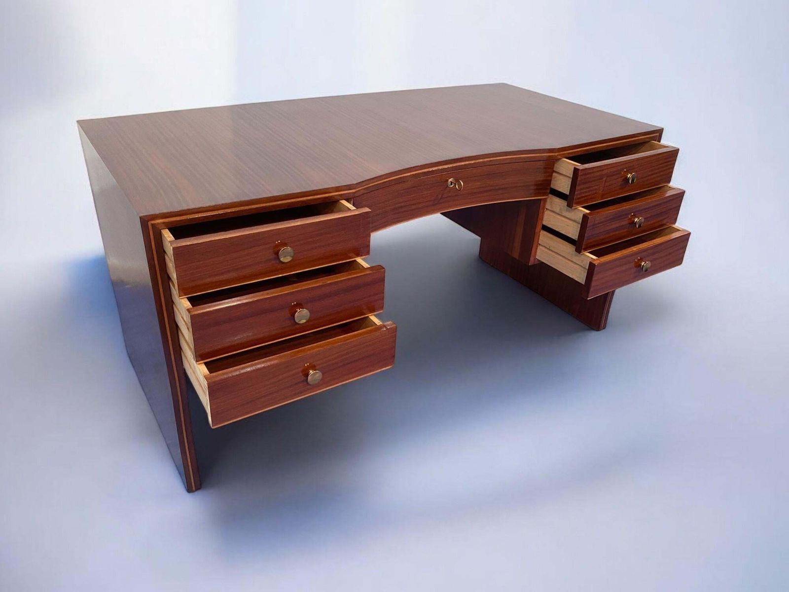 photo for sale Italian Mid Century Executive Table Desk  Designed By Osvaldo Borsani, 1940