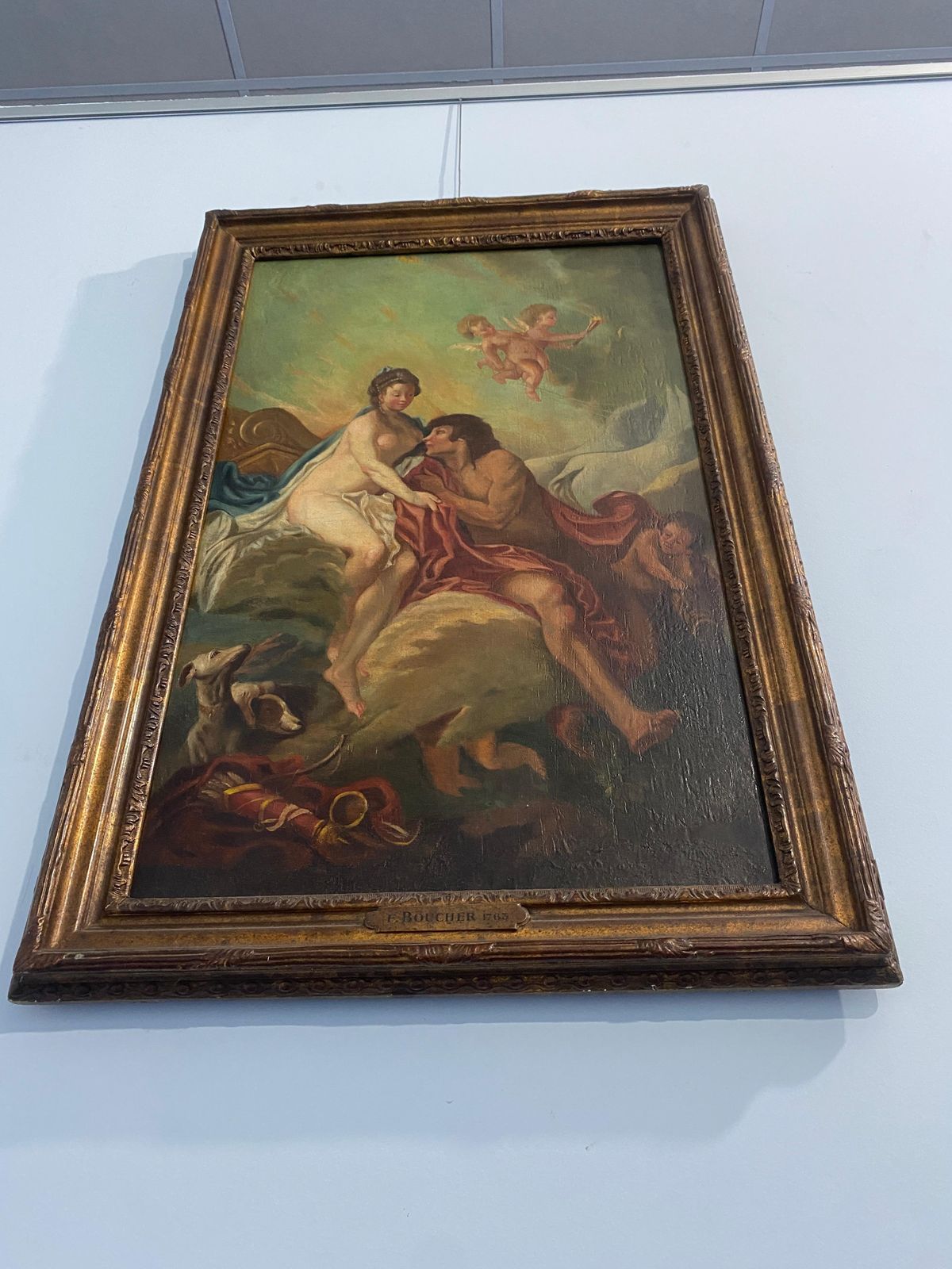 Antico Dipinto A Olio Francese Del Secolo XVII "Nello Stile Di Francois Boucher photo buy