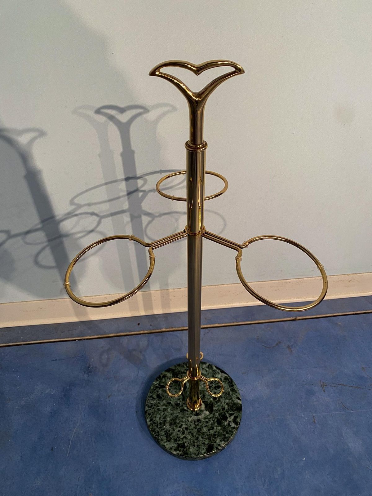 photo vinterior Italian Mid Century Green Color Umbrella Stands "Cracked Effect", 1950s