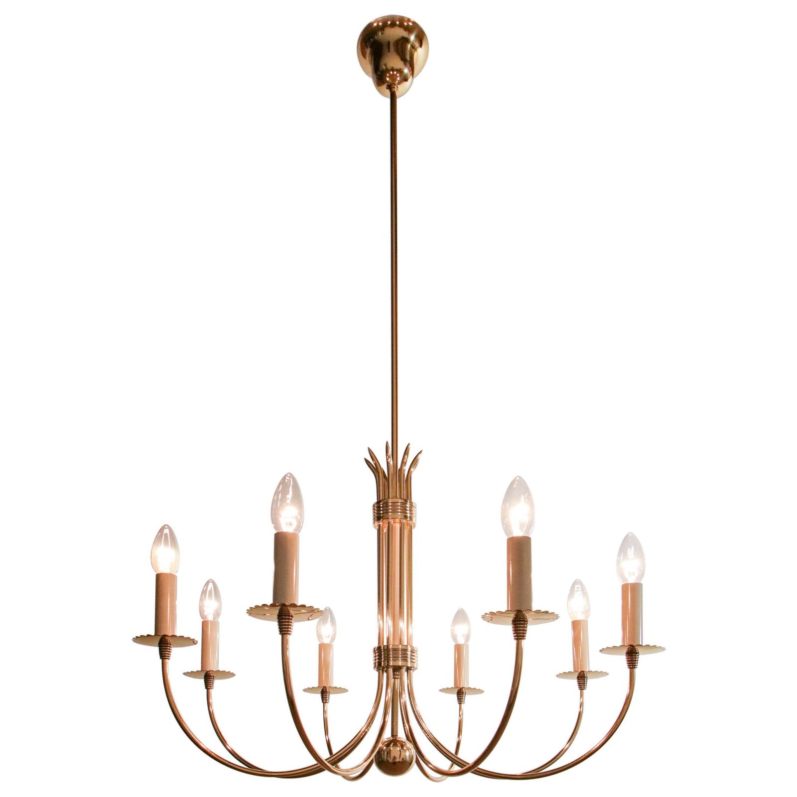 Italian Mid Century Chandelier Attributed To Guglielmo Ulrich, 1945s photo furniture