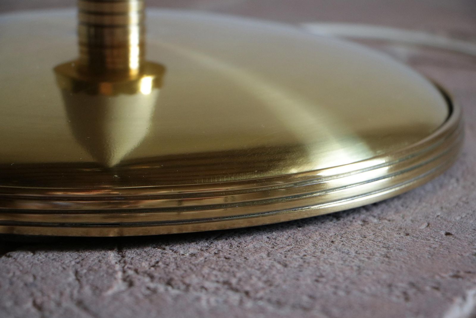 photo buy Italian  Ash Wood Polished Brass Lamp Floor Attributed To Pietro Chiesa  1940s
