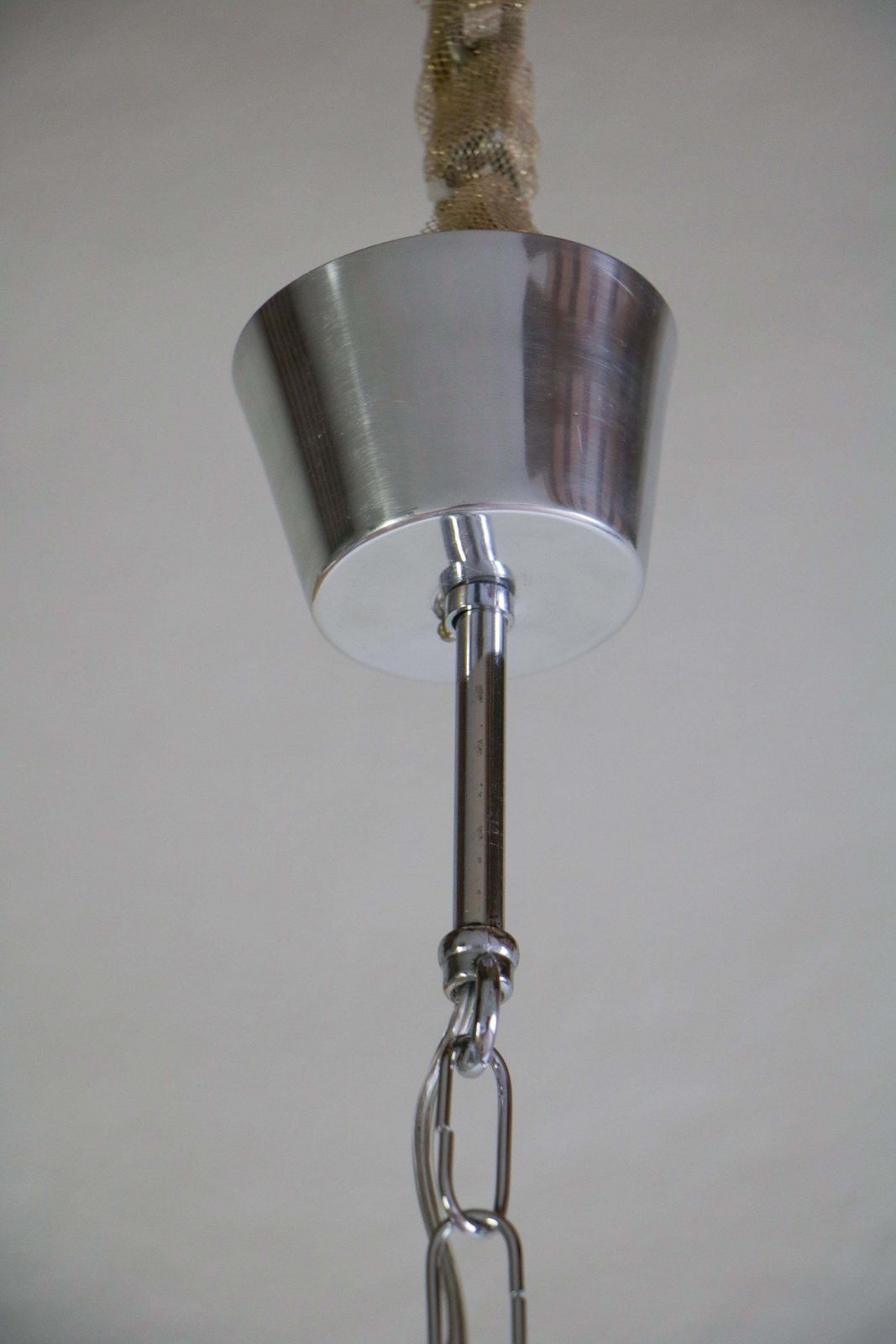 Italian Space Age Pendant Ceiling Lamp Red Color Murano Glass By Mazzega, 1970s photo vinterior