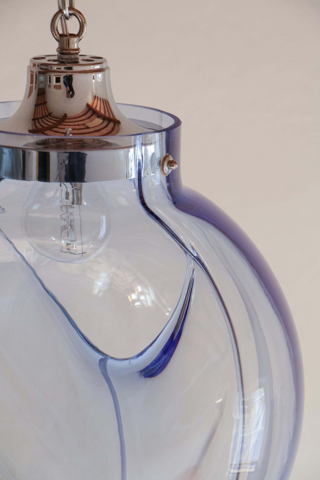 photo furniture Italian Mid Century Murano Ball Glass Pendant Lamp By Toni Zuccheri, 1960s