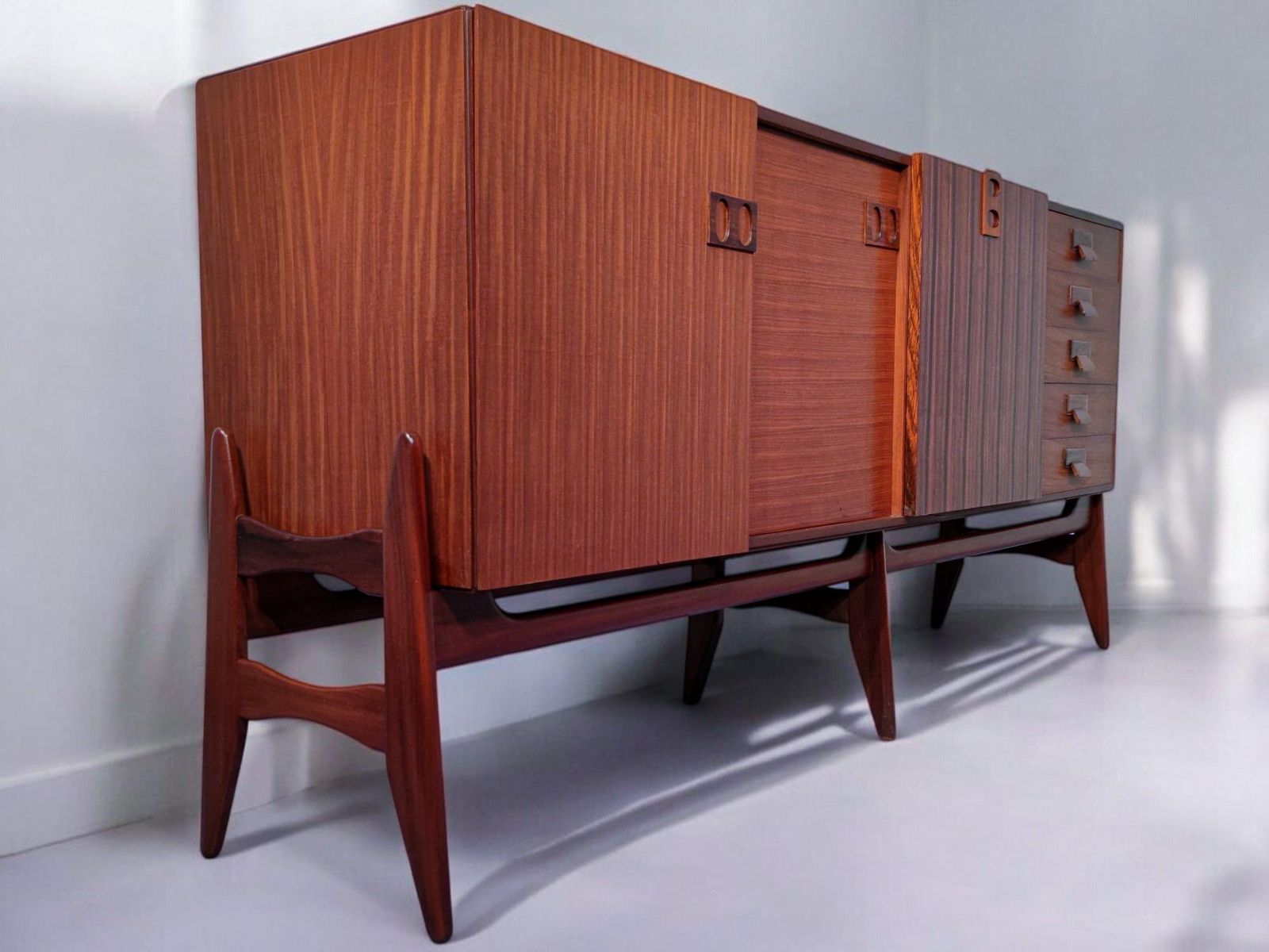 photo buy Italian Mid Century Modern Teak Sideboard By Fratelli Proserpio, 1960s