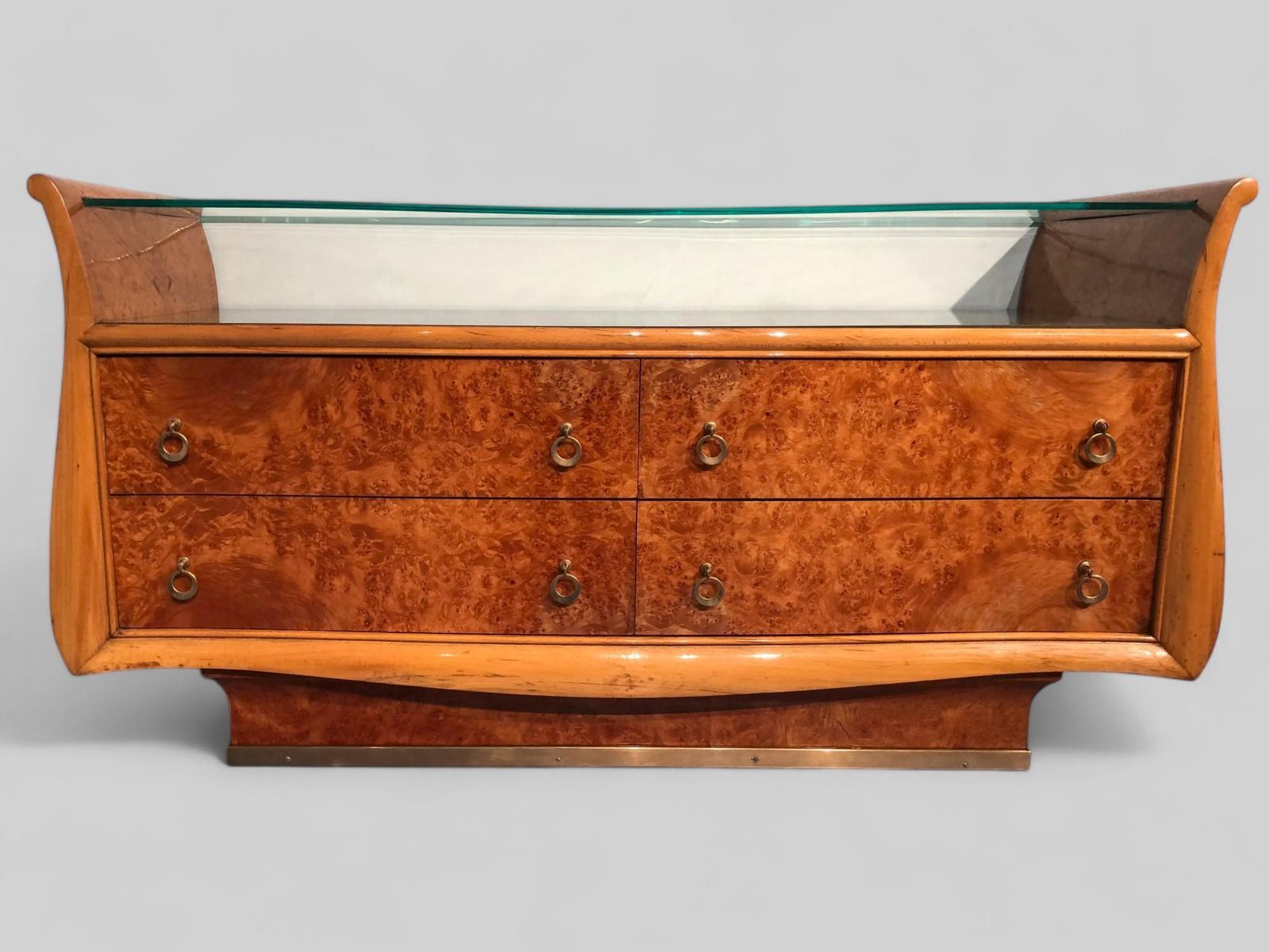 Italian Mid Century Modern Chest Of Drawers In Birch Briar Root, 1950s photo furniture