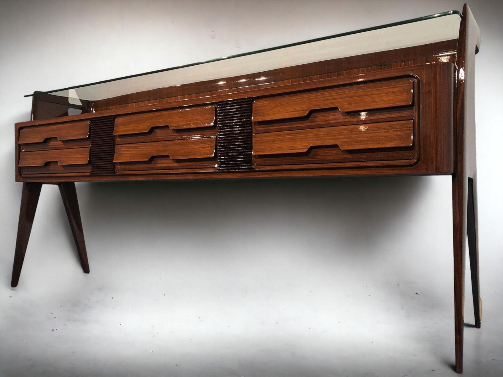 photo vinterior Italian Midcentury Sideboard  Or Chest Of Drawers By Vittorio Dassi, 1950s