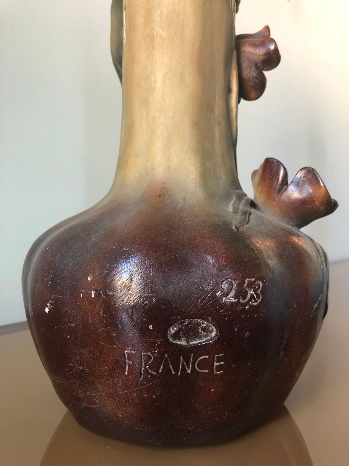 photo furniture French Art Nouveau Pair Of Large Terracotta Vases, Circa 1910
