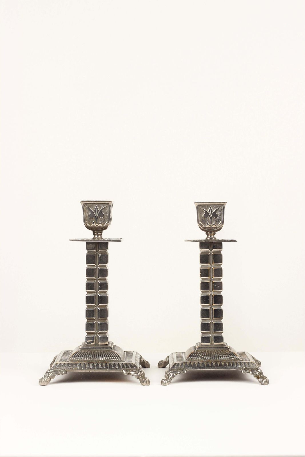 Silver Plated Candlesticks By William Tonks And Sons, Late 19th Century photo Home Decor