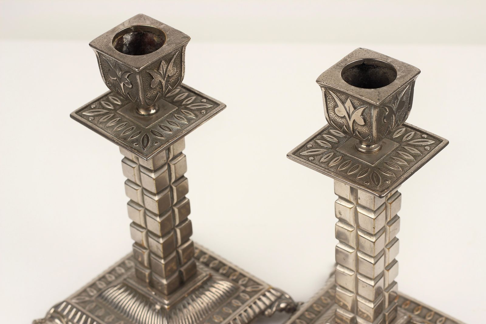 photo buy Silver Plated Candlesticks By William Tonks And Sons, Late 19th Century