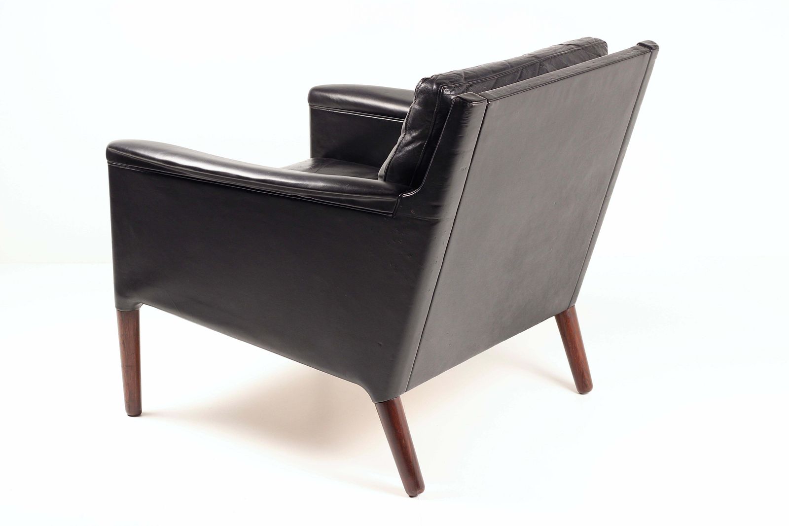 Kurt østervig Model 55 Black Leather Lounge Chair  Danish Mid Century Design photo 3253.0