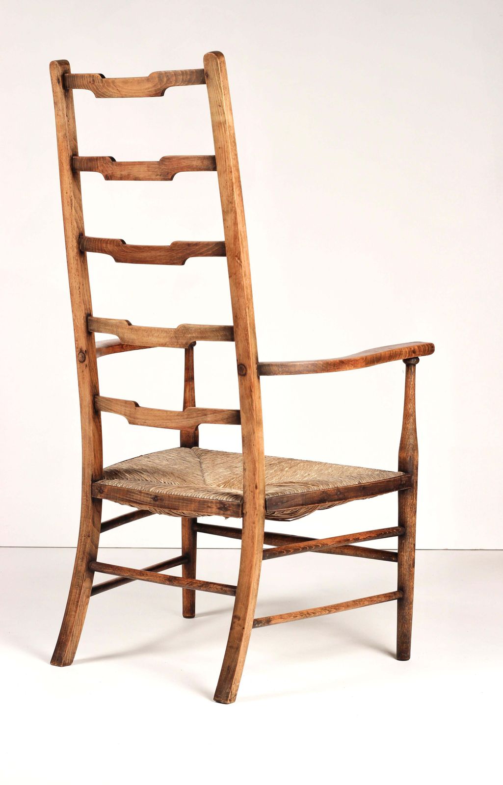 A Pair Of Arts And Crafts Ladder Back Chairs Early 1900’s England photo vinterior