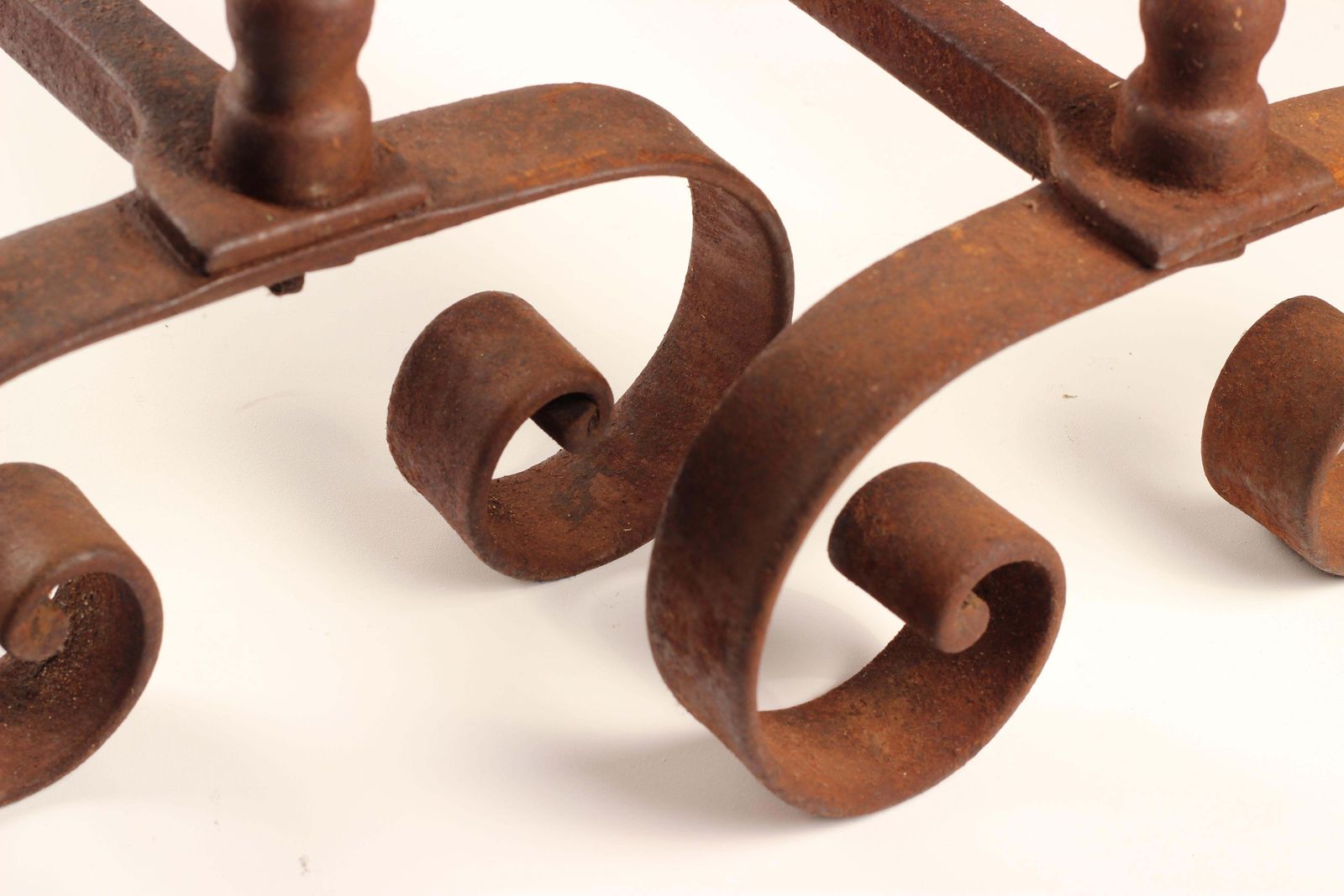 Wrought Iron Aesthetic Style 19th Century Andirons Or Firedogs Made In England photo Home Fixtures