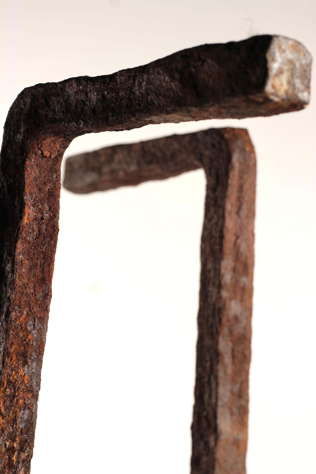 840.0 Wrought Iron Aesthetic Style 19th Century Andirons Or Firedogs Made In England photo