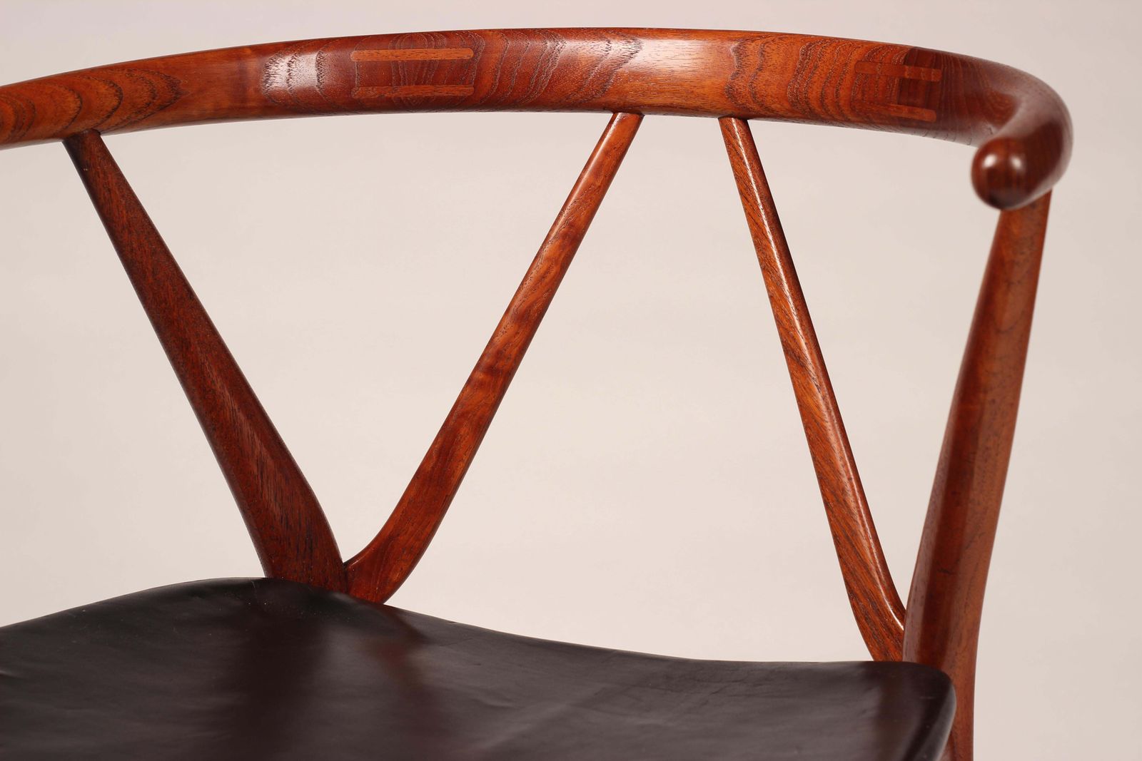 photo furniture Mid Century Modern Henning Kjærnulf Teak And Leather Dining Chair Model 255