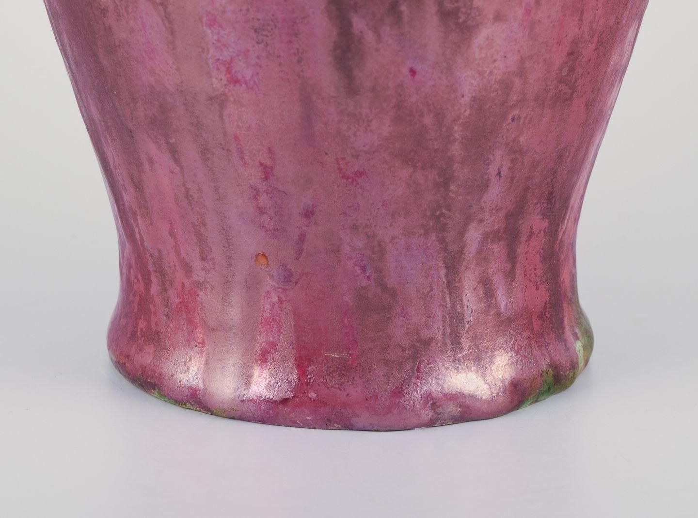 Søren Kongstrand (1872 1951) Danish Ceramicist. Vase With Matte And Shiny Glaze. photo Home Decor