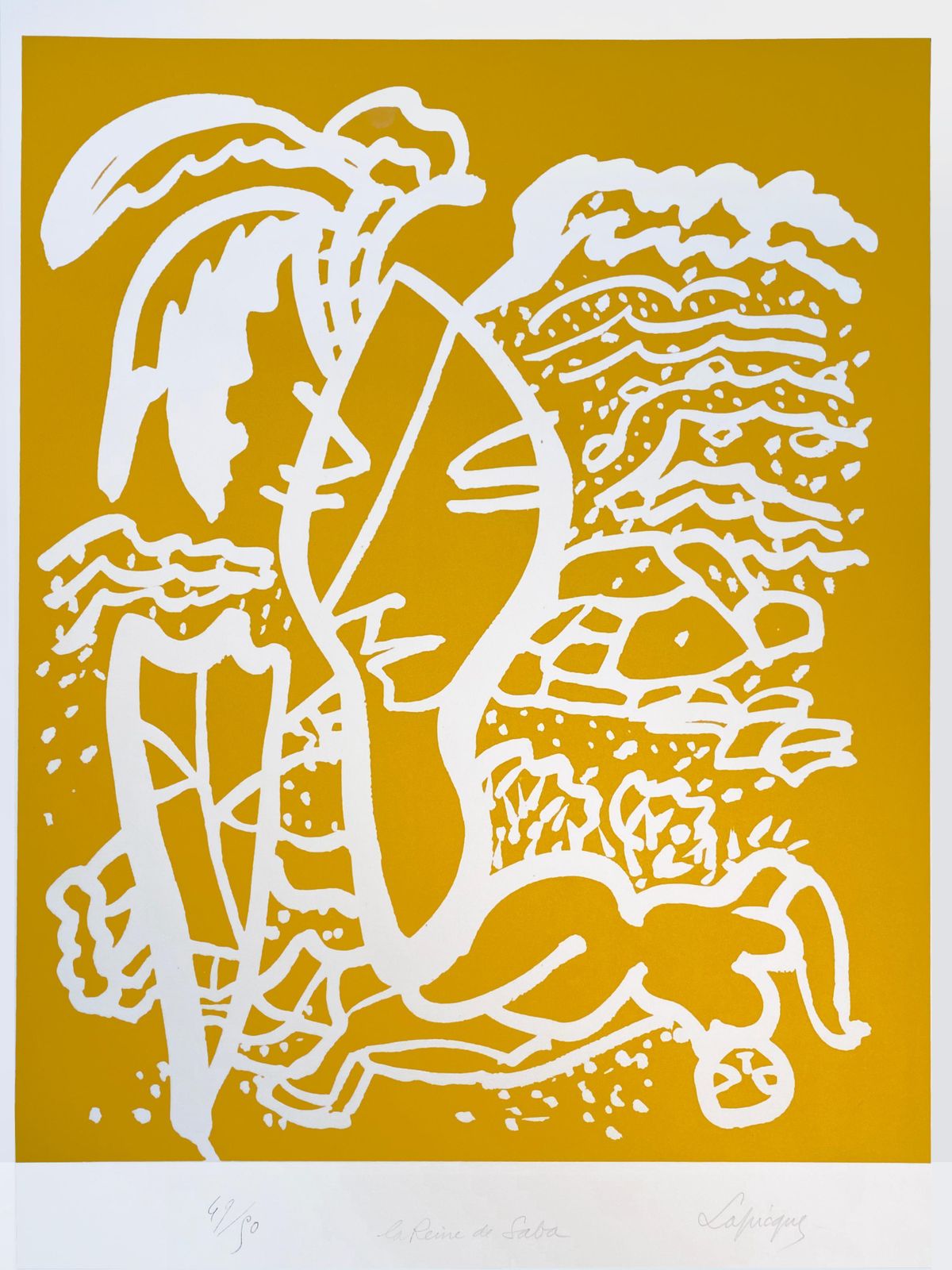 Charles Lapiquecharles Lapique  "La Reine De Saba"  Original Lithograph