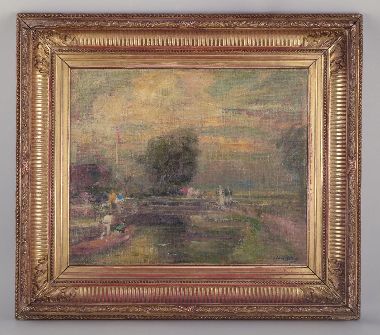 Eugène Louis Gillot, Listed French Artist. Oil On Canvas. Scene Of Rural Life.