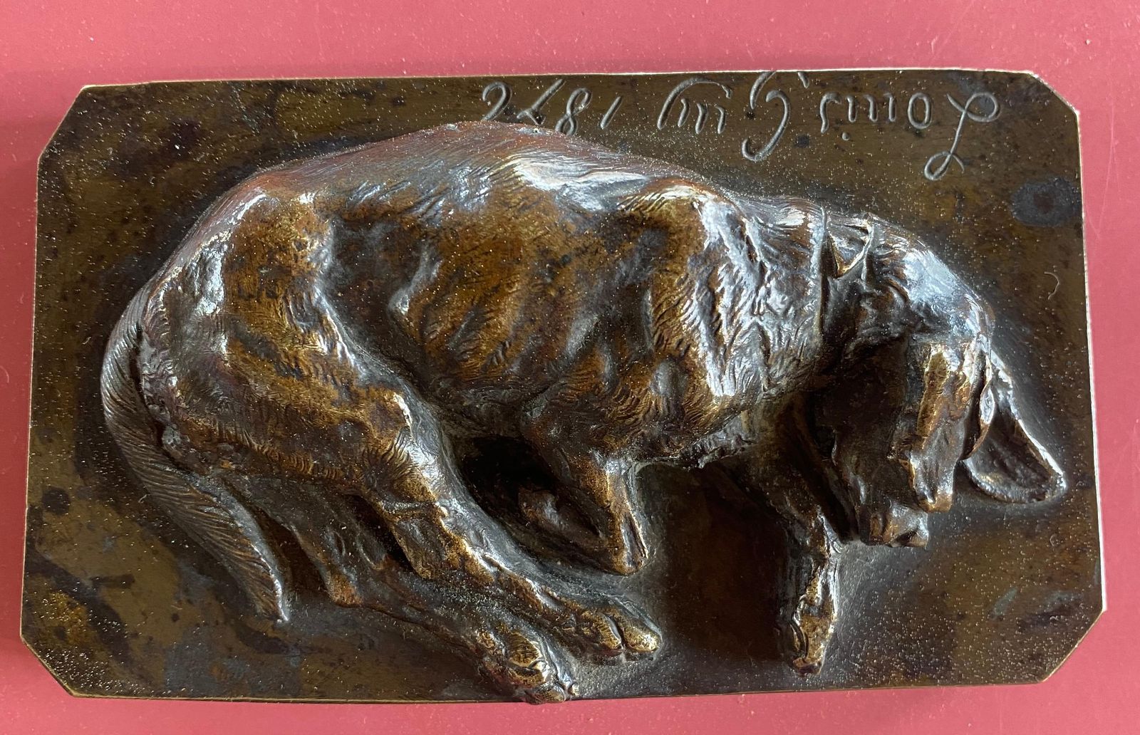 Louis Guylouis Guy  Bronze Sleeping Basset 18761876 photo Art