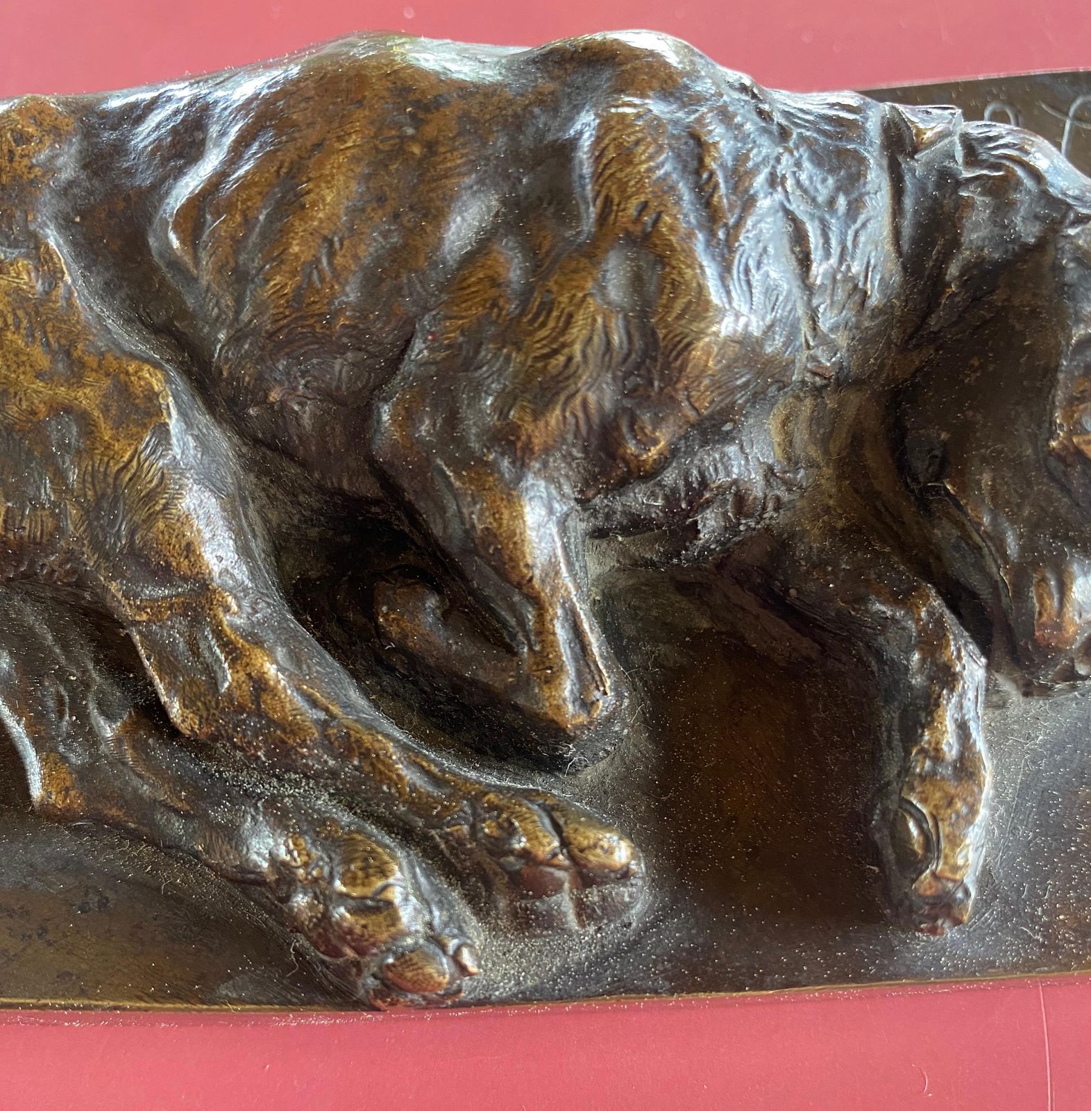 photo for sale Louis Guylouis Guy  Bronze Sleeping Basset 18761876