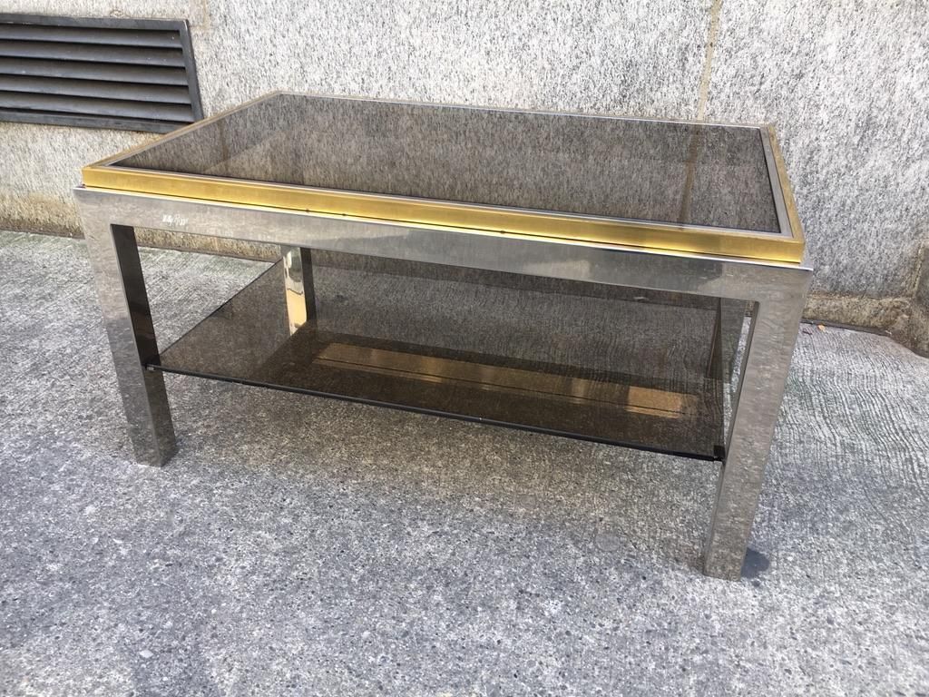 Signed "Flaminia" Side Table By Willy Rizzo, Italy, Circa 1970s photo Furniture