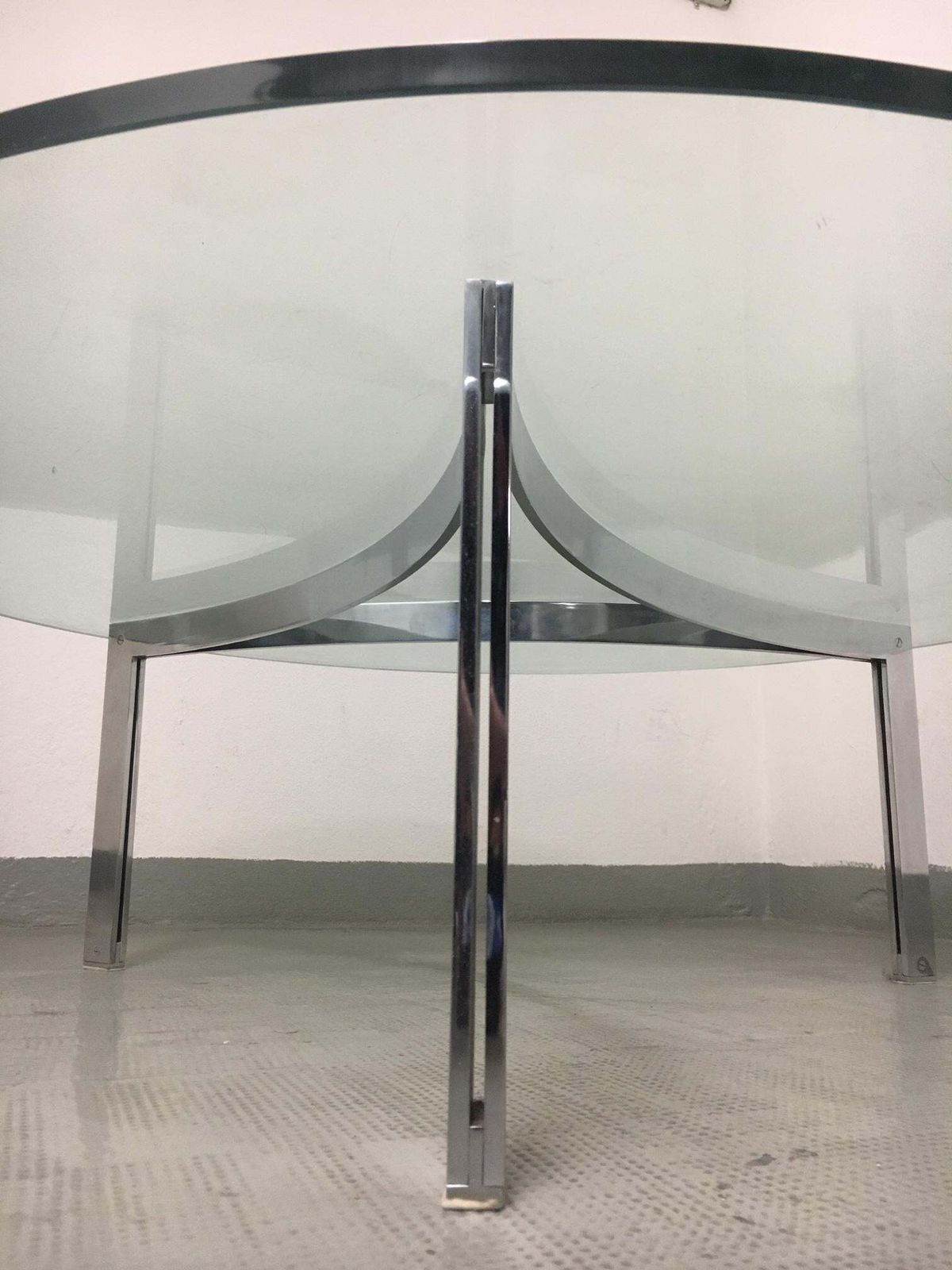 Chrome And Glass Coffee Table By Henri Ganz, Switzerland Ca. 1960s photo 1416.0