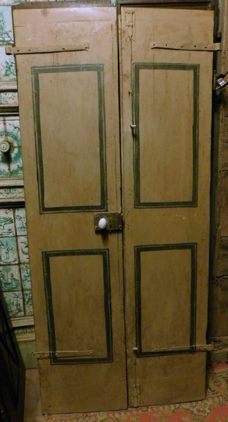 Double Leaf Door In Lacquered Wood, Painted Panels, Italy photo Home Fixtures