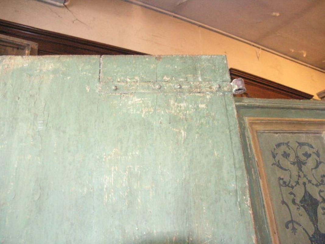 Double Leaf Door In Lacquered Wood, Richly Painted Panels, Italy photo 3716.0