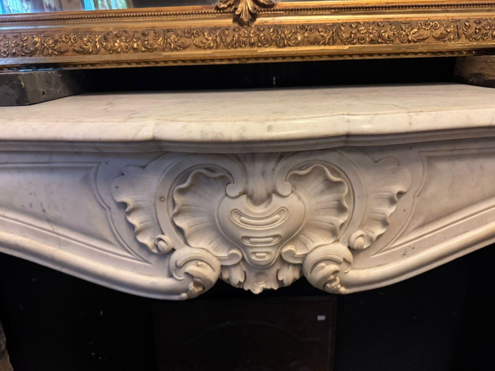 Important And Beautiful Fireplace Mantel In Carved White Carrara Marble, France photo 6639.0