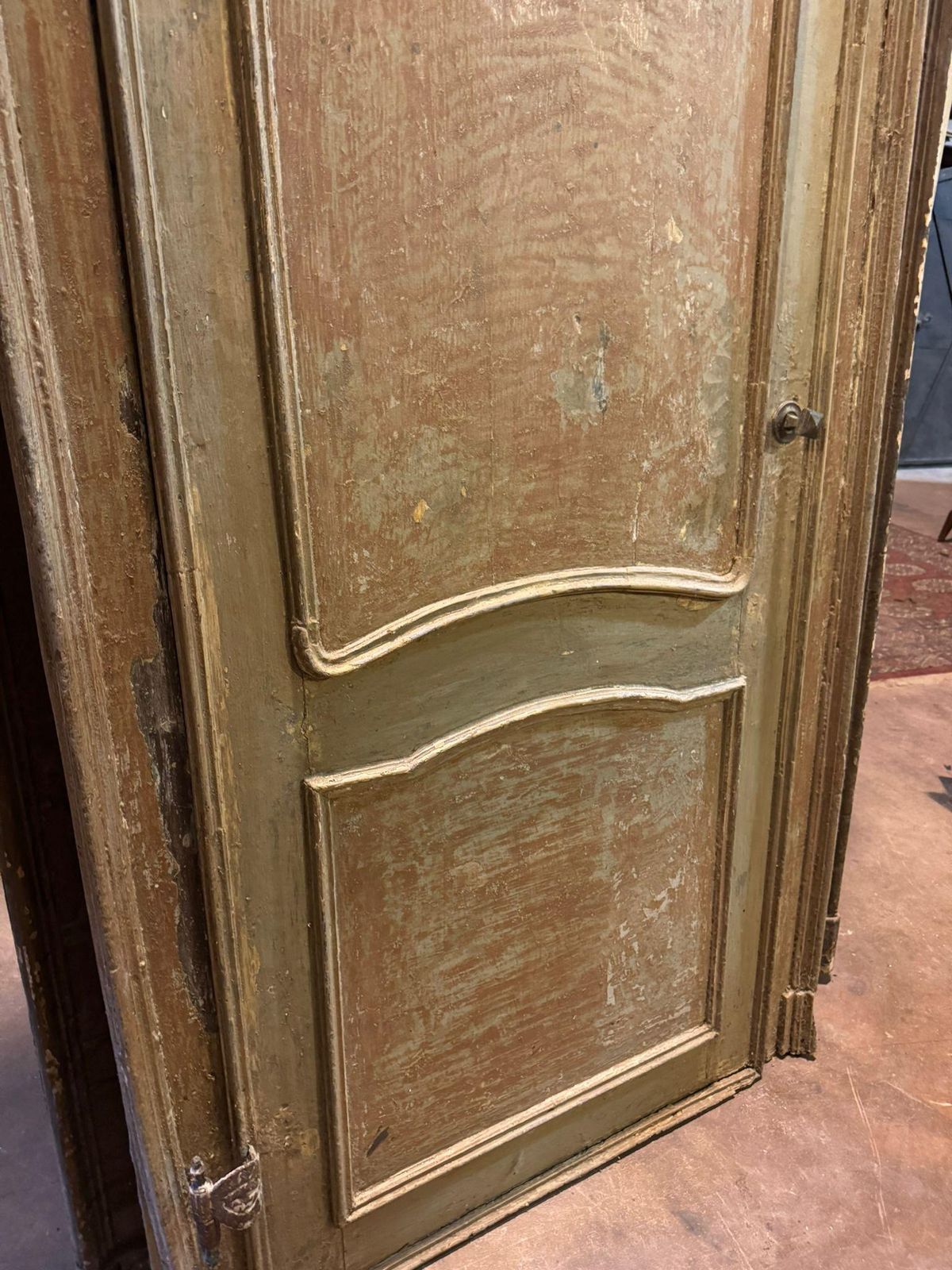 Single Leaf Wooden Door, Early Patina And Rough Finish, Italy photo 3716.0