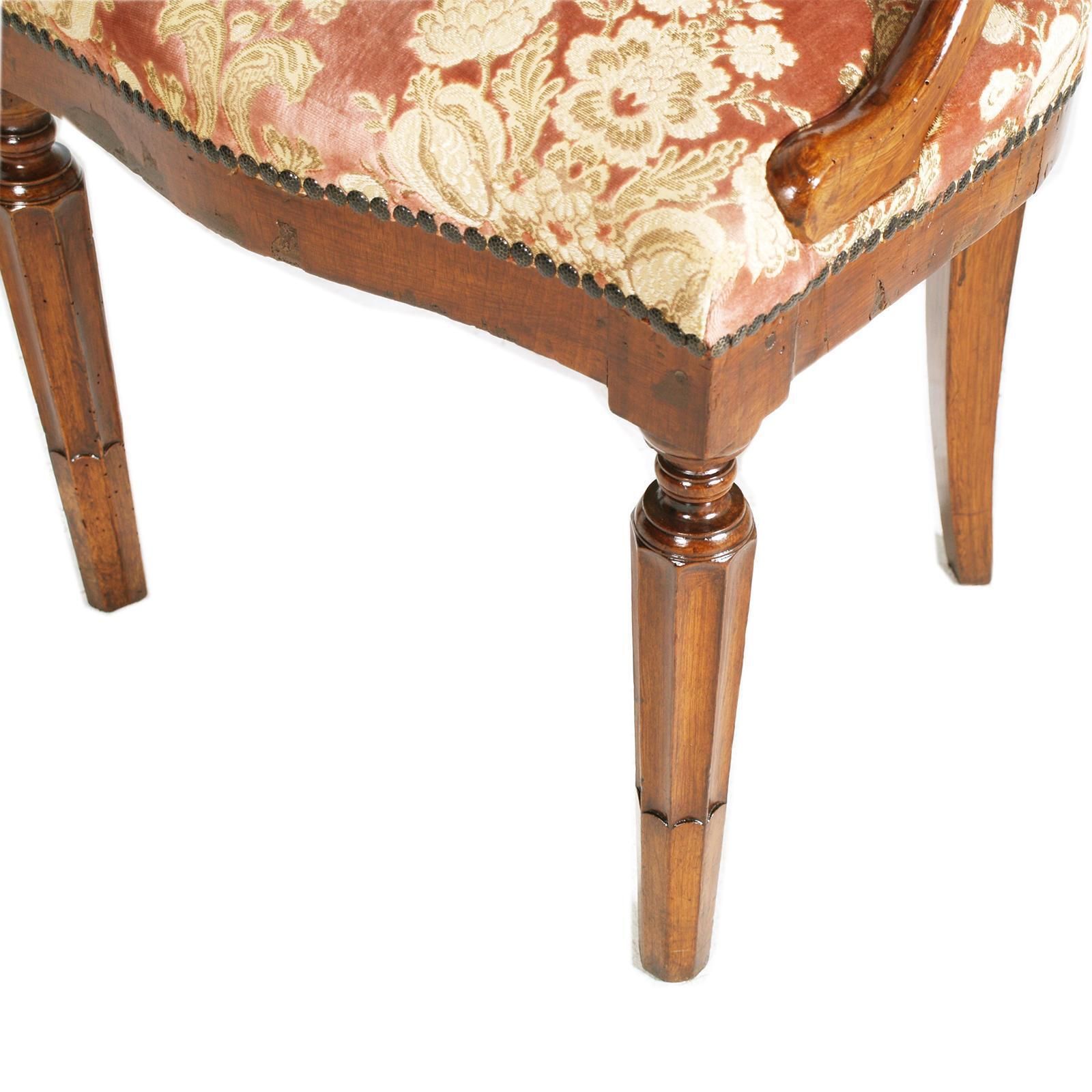 Bergere Louis XVI Armchair Seating By Testolini Freres In Carved Walnut photo buy