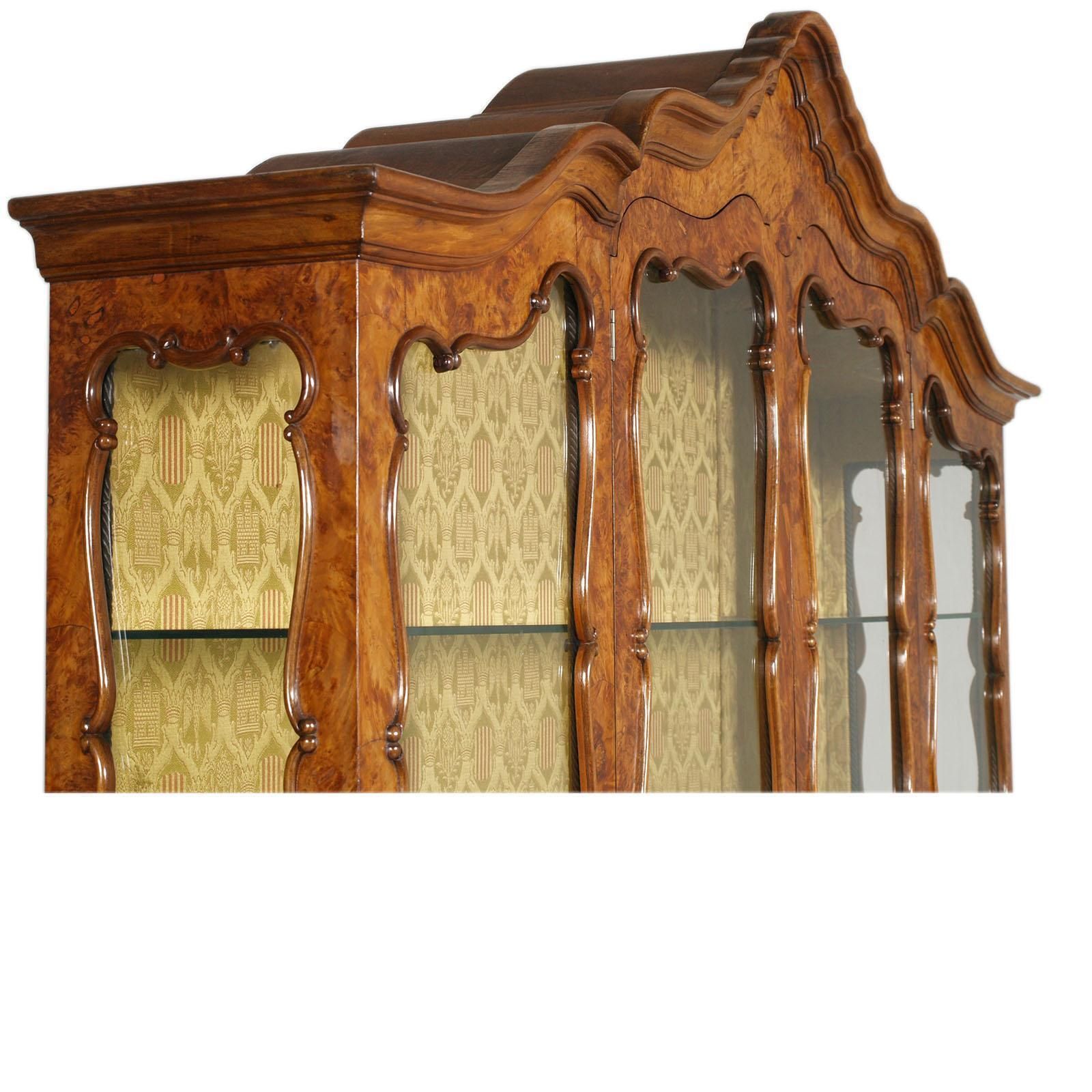 1930s Venetian Baroque Credenza Cabinet , Radica Noce Bassano's Ebanistery photo Furniture