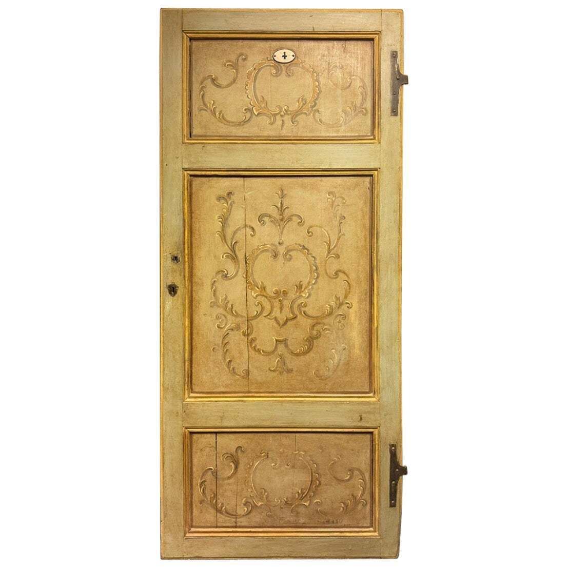 Hotel Door In Lacquered And Painted Wood, Italy