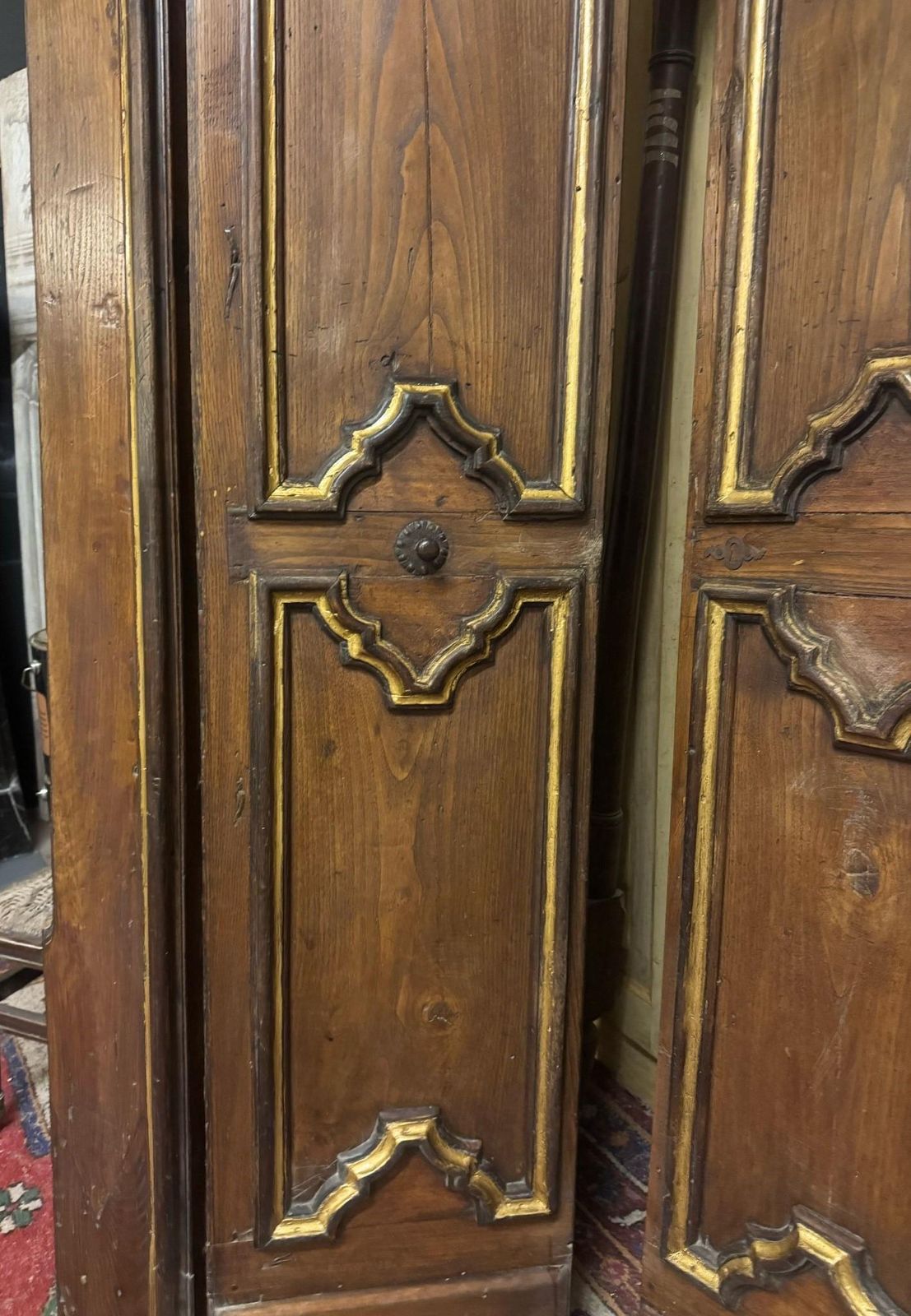 Double Door In Chestnut Wood Carved With Frame, Italy photo furniture