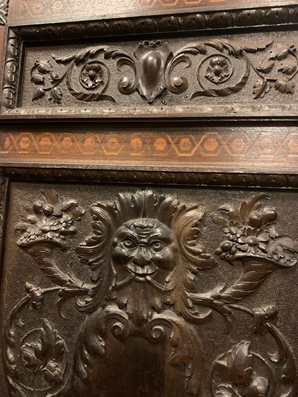 Walnut Door, Double Doors With Richly Inlaid Panels, Italy photo 3033.0