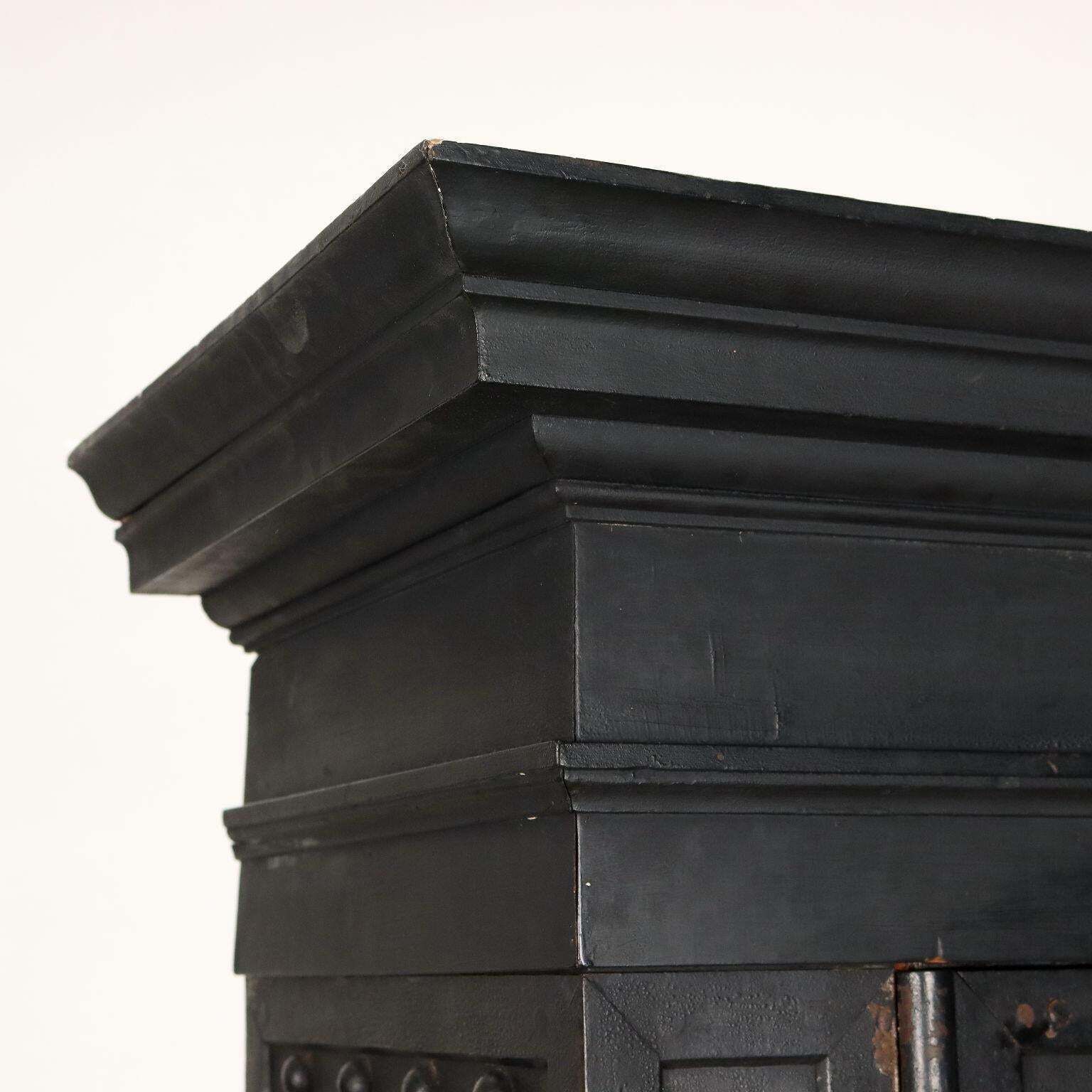 Iron And Wood Safe With Studs And Secret Lock, Italy photo Furniture