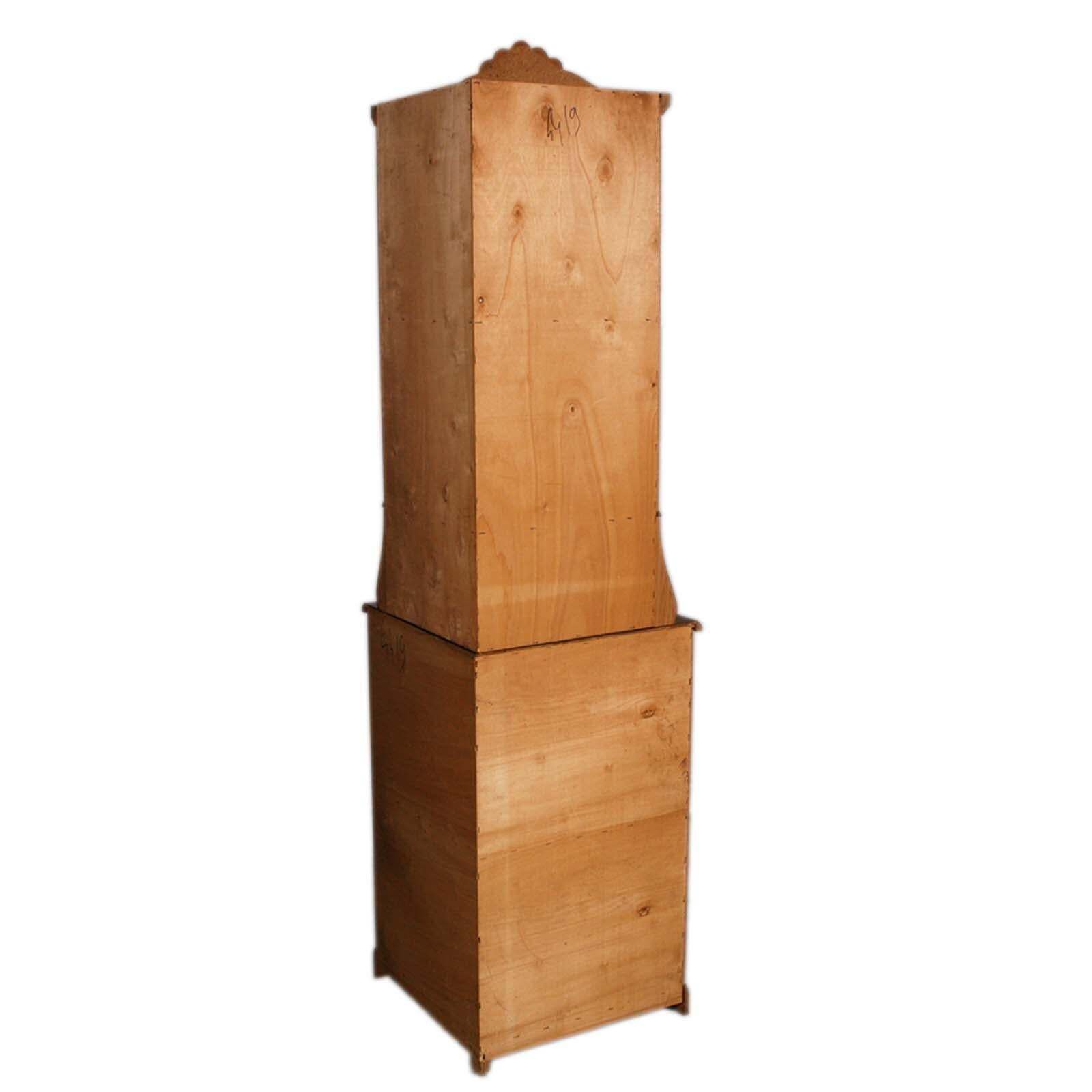 Italy Walnut Corner Display Cabinet From 1940s, Renaissance Style, Wax Polished photo vinterior