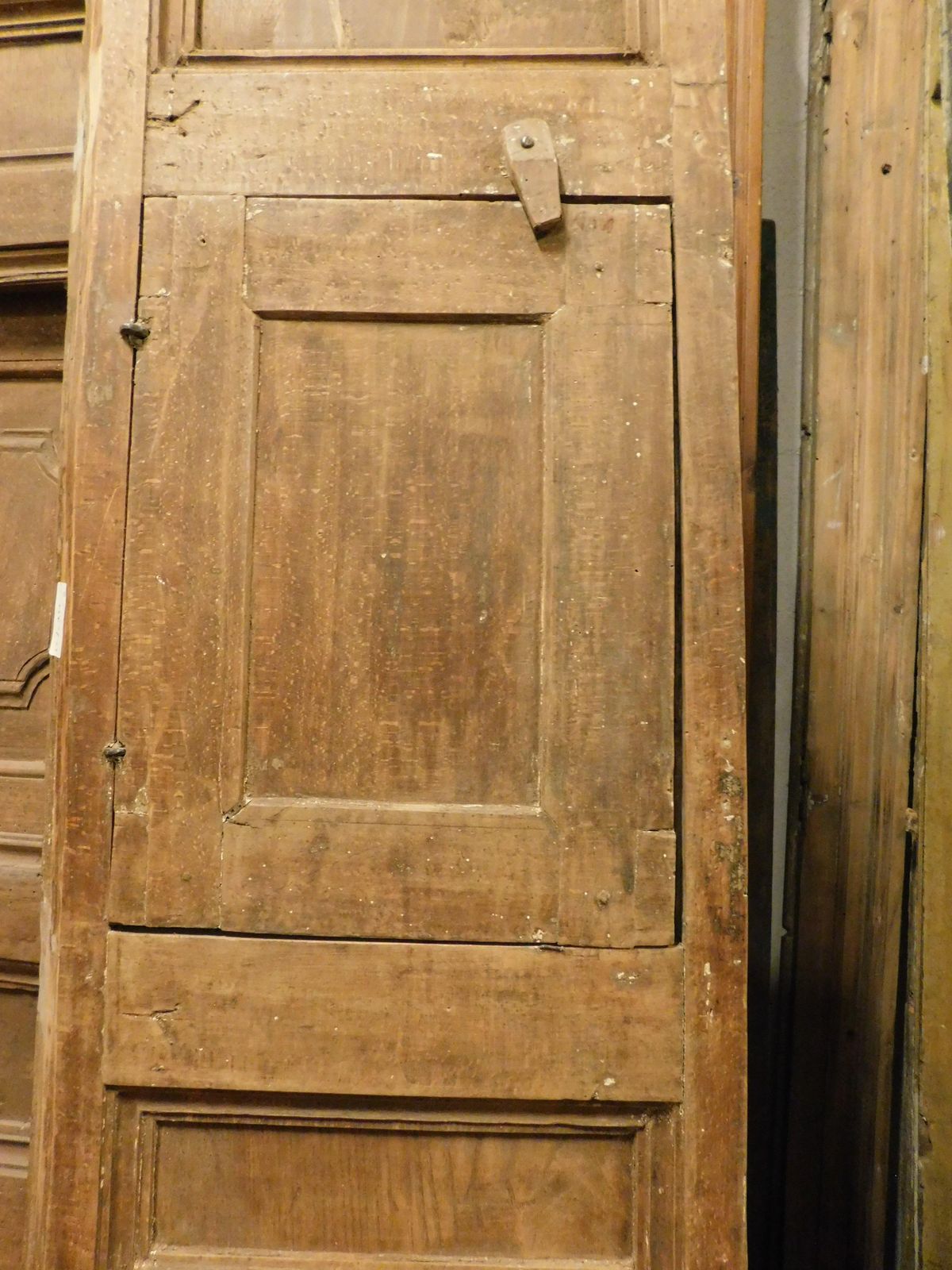 2600.0 Double Leaf Door In Walnut With Small Opening Windows, Italy photo