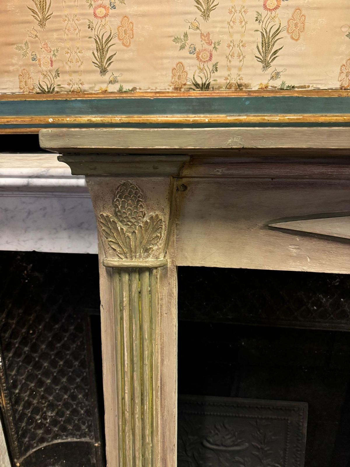 Lacquered And Painted Wooden Mantle Fireplace, Italy photo 1213.0