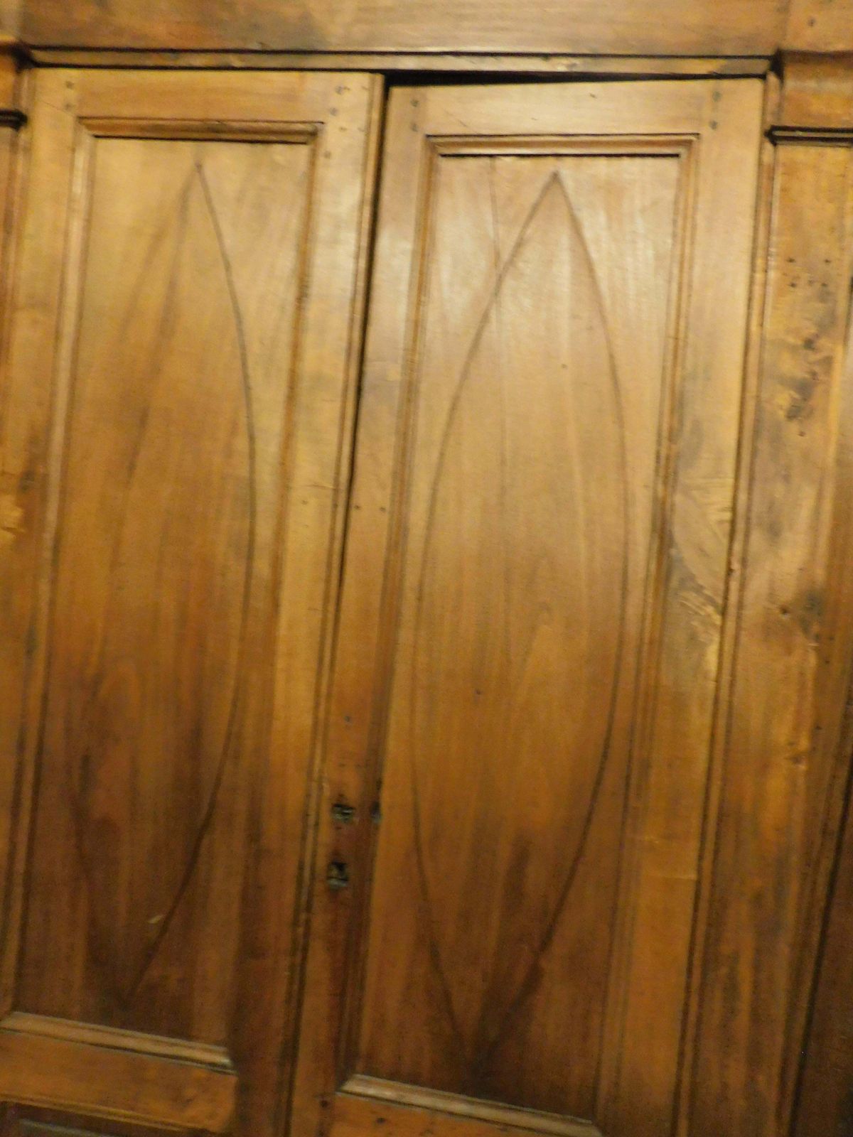 Double Leaf Door, In Poplar Wood With Carved Panels And Frame, Italy photo 3539.0
