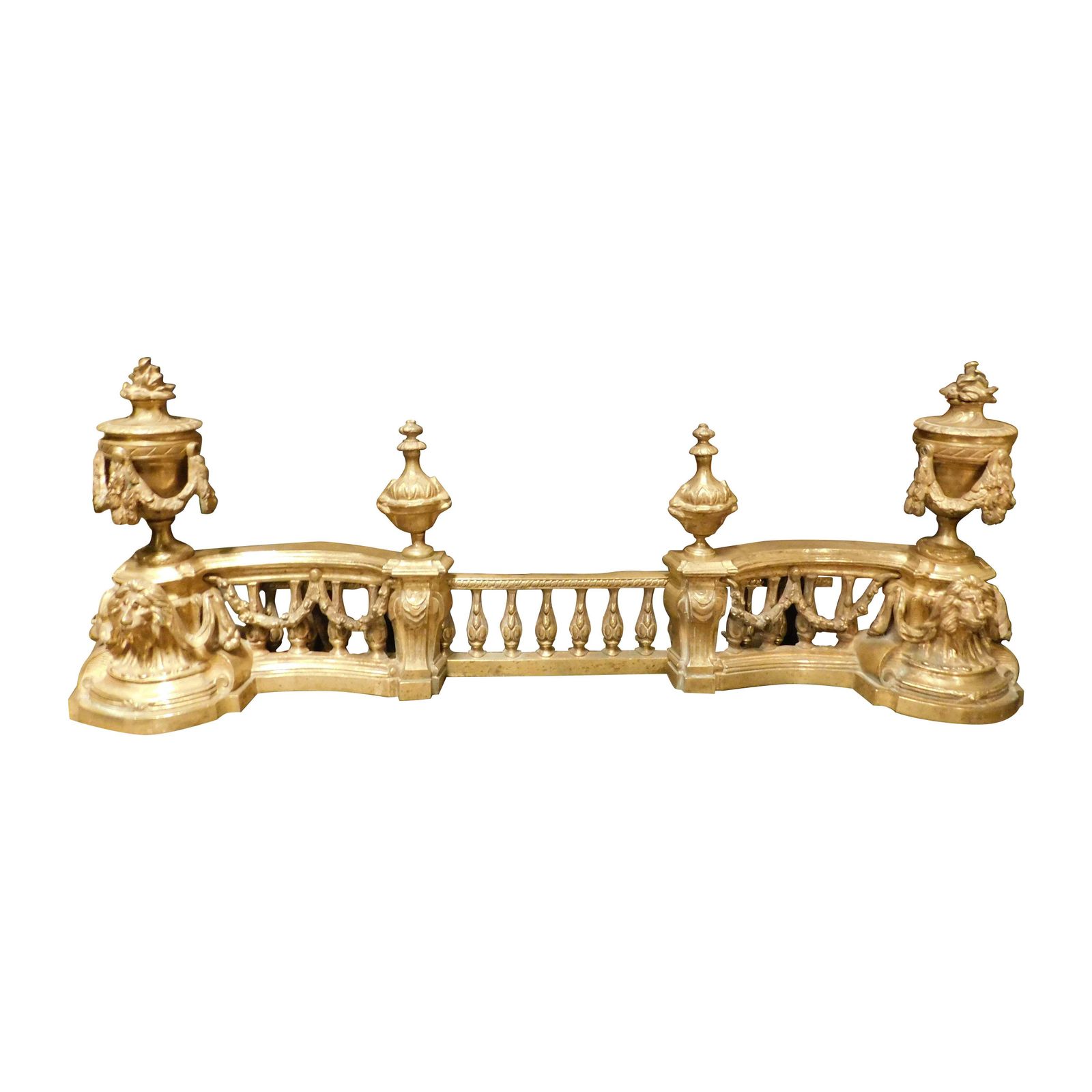 Gilded Bronze Ashtray, Carved With 4 Cups, Italy